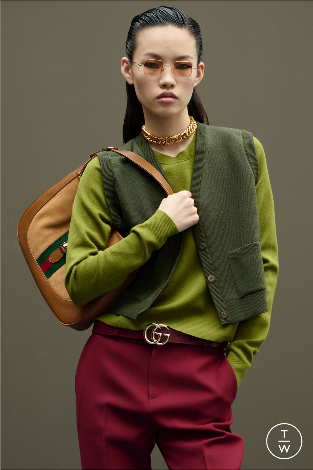 Fashion Week Milan Pre-Fall 2025 look 21 from the Gucci collection womenswear