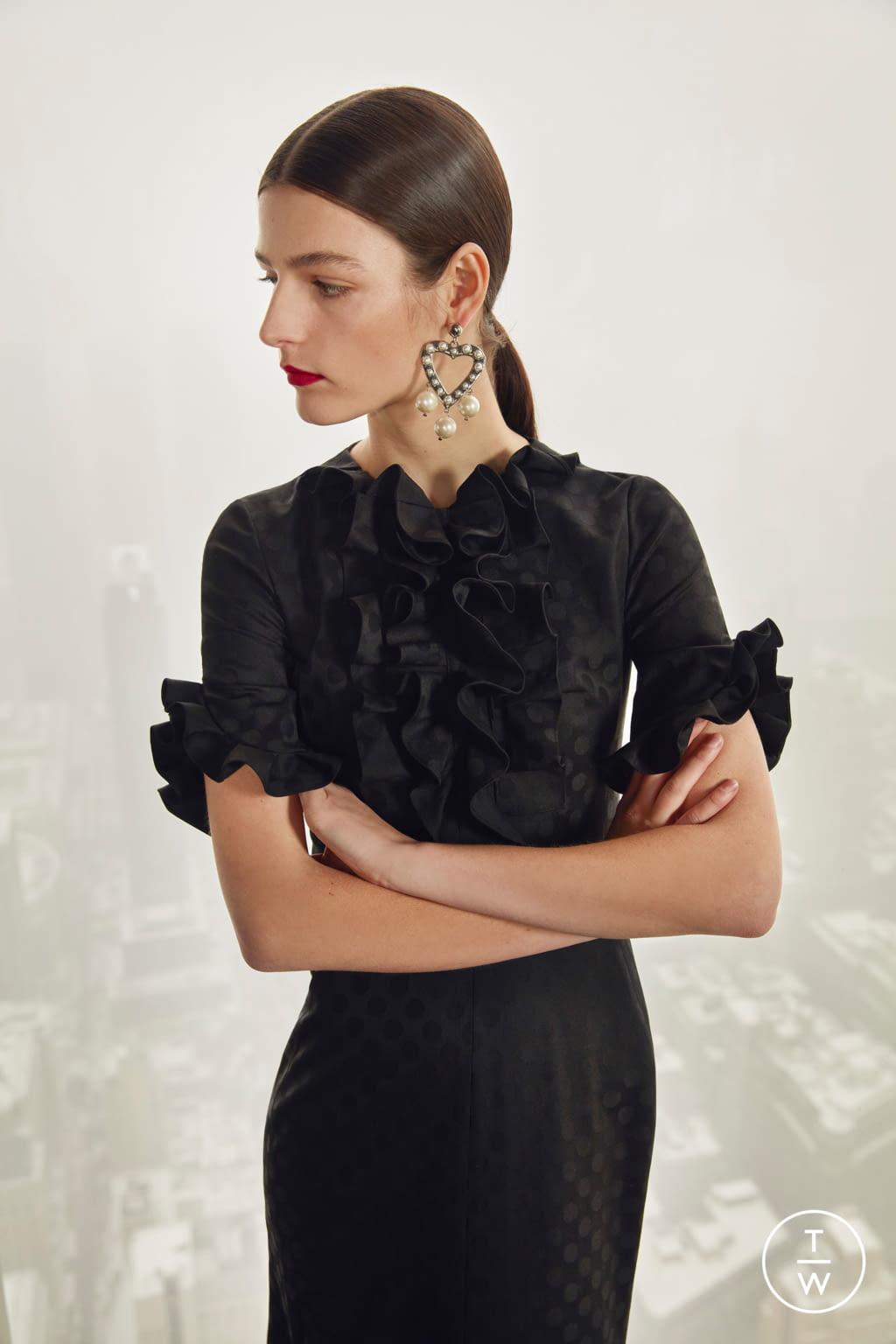 Fashion Week New York Fall/Winter 2021 look 15 de la collection Carolina Herrera womenswear