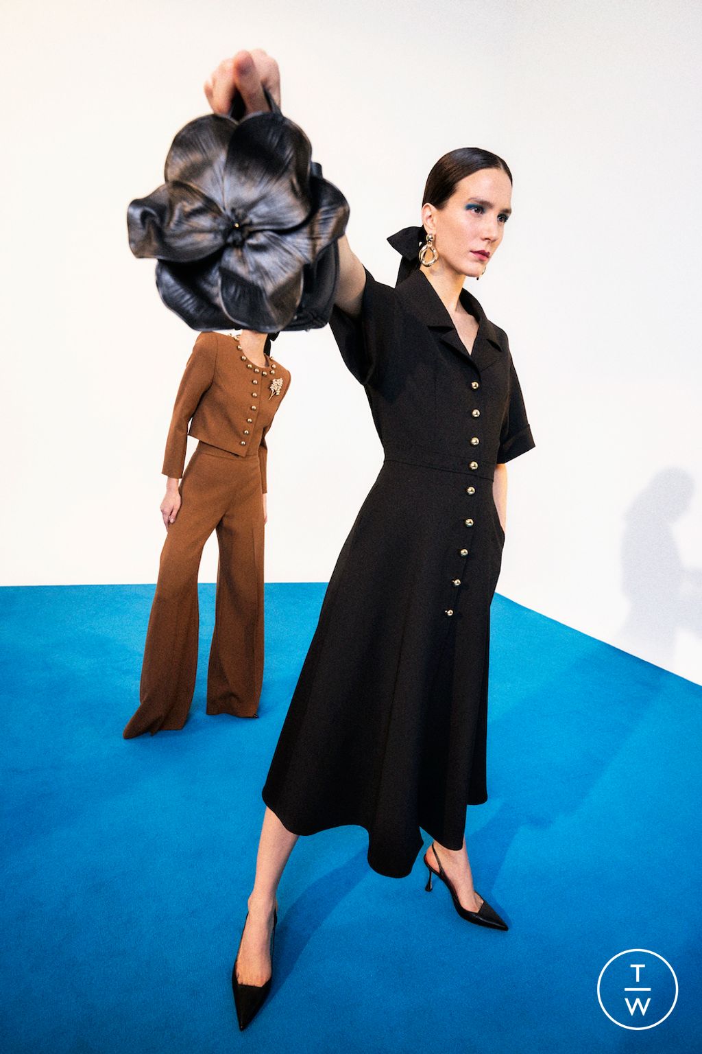 Fashion Week New York Pre-Fall 2025 look 12 from the Carolina Herrera collection womenswear