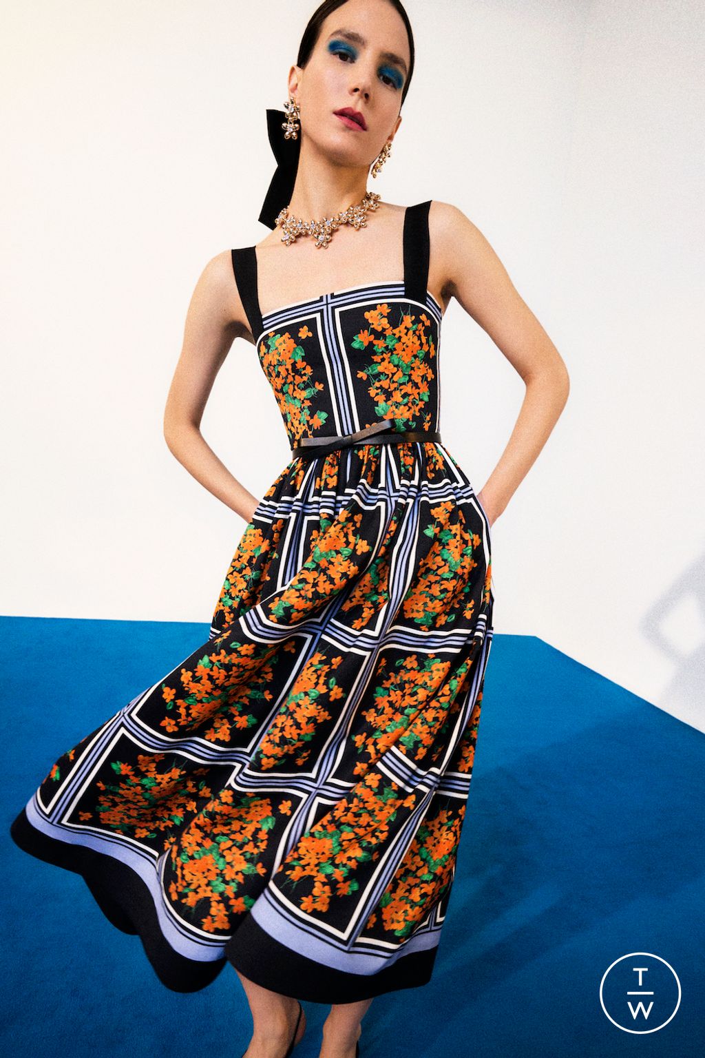 Fashion Week New York Pre-Fall 2025 look 13 from the Carolina Herrera collection womenswear