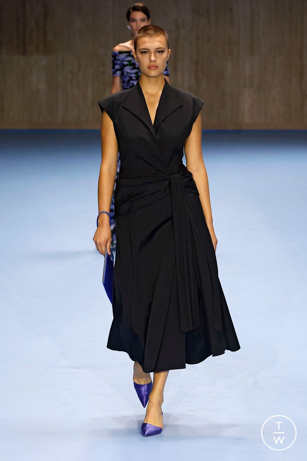 Fashion Week New York Spring-Summer 2025 look 52 from the Carolina Herrera collection 女装