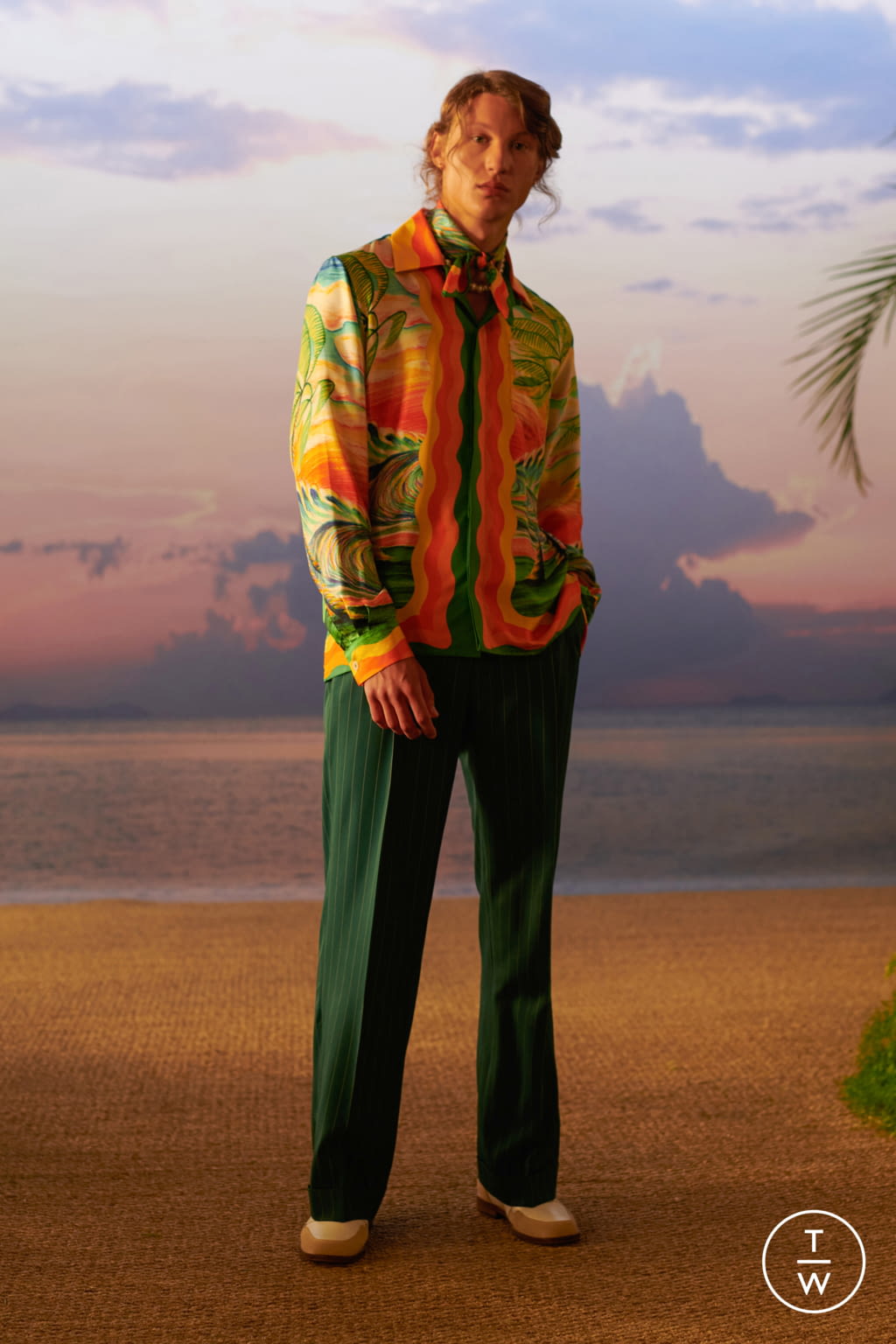 Fashion Week Paris Spring/Summer 2021 look 12 from the Casablanca collection 男装