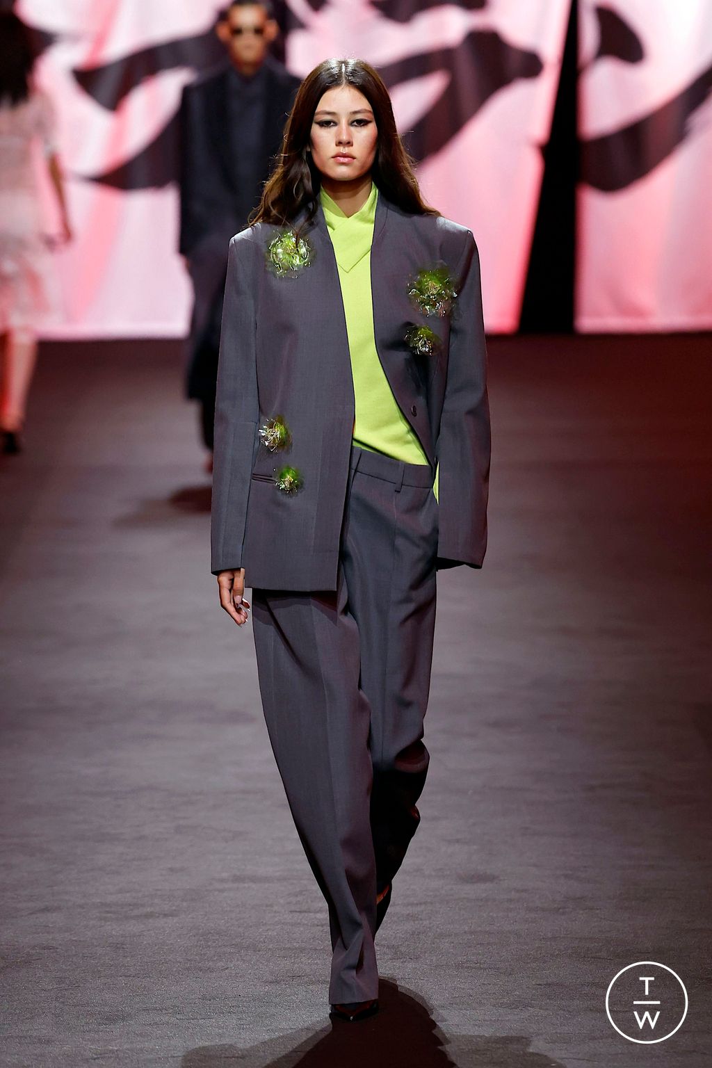Fashion Week Paris Fall/Winter 2025 look 6 from the Casablanca collection 女装