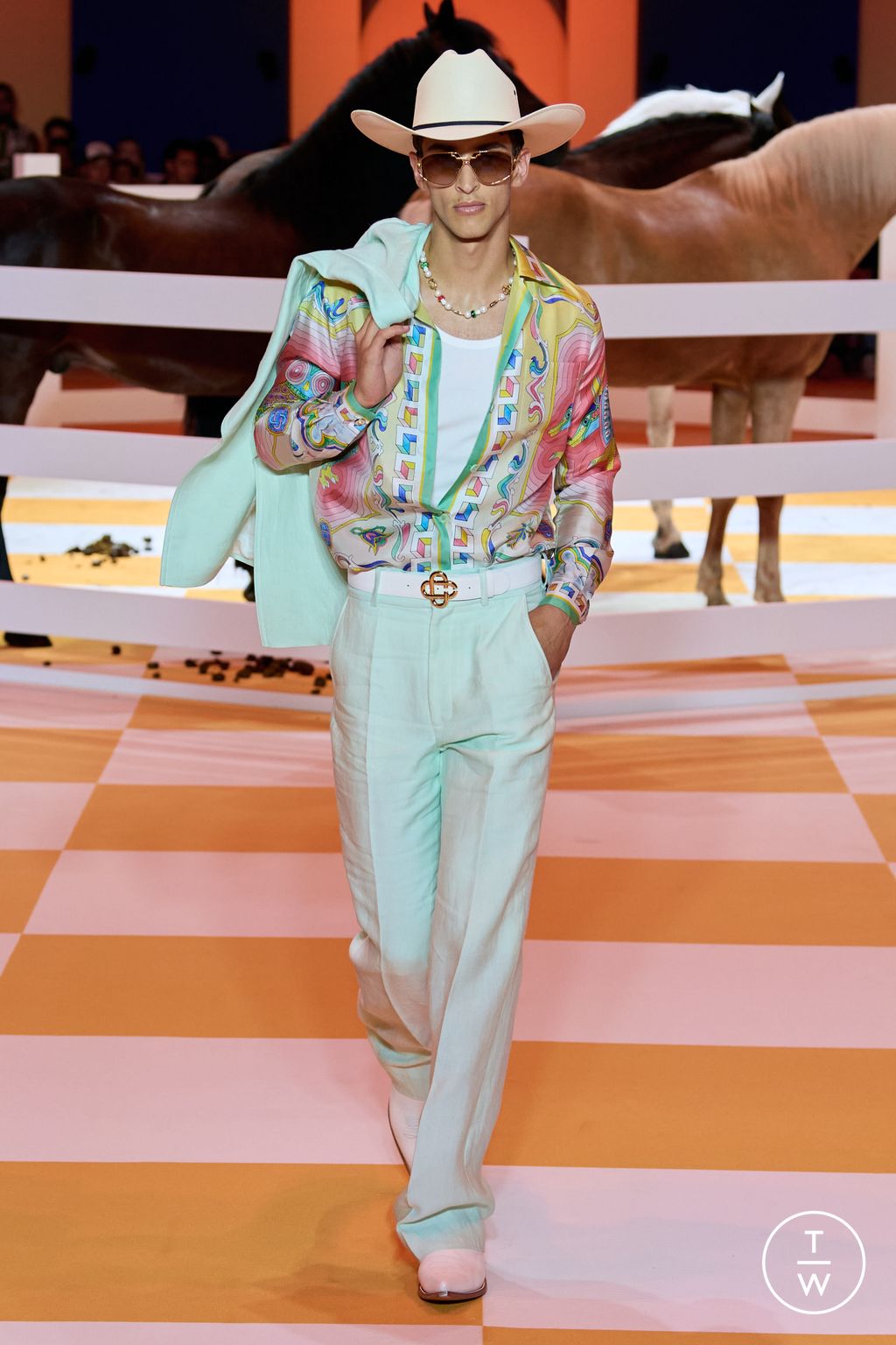 Fashion Week Paris Spring/Summer 2023 look 60 from the Casablanca collection 男装