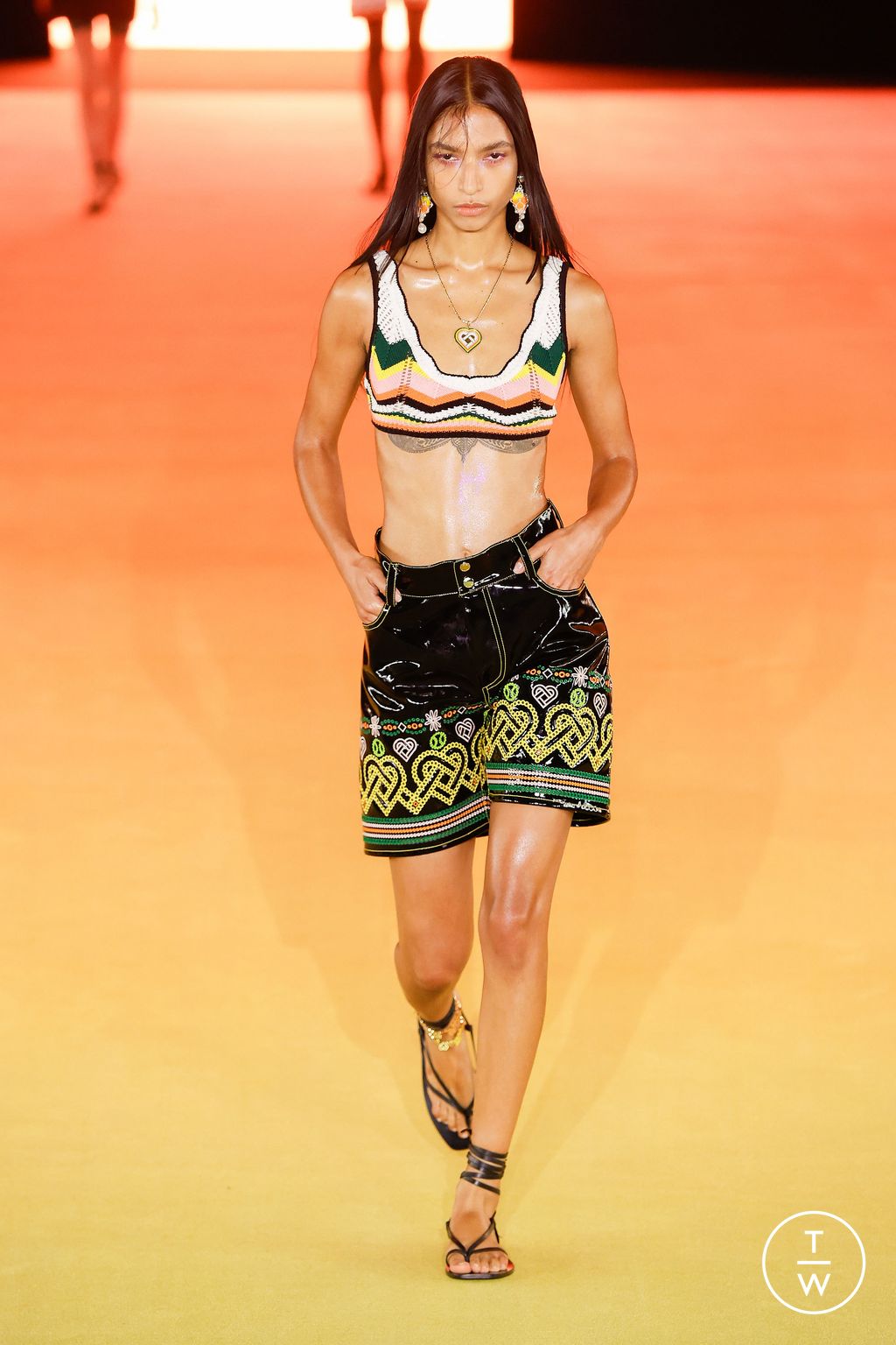 Fashion Week Paris Spring/Summer 2024 look 25 from the Casablanca collection womenswear