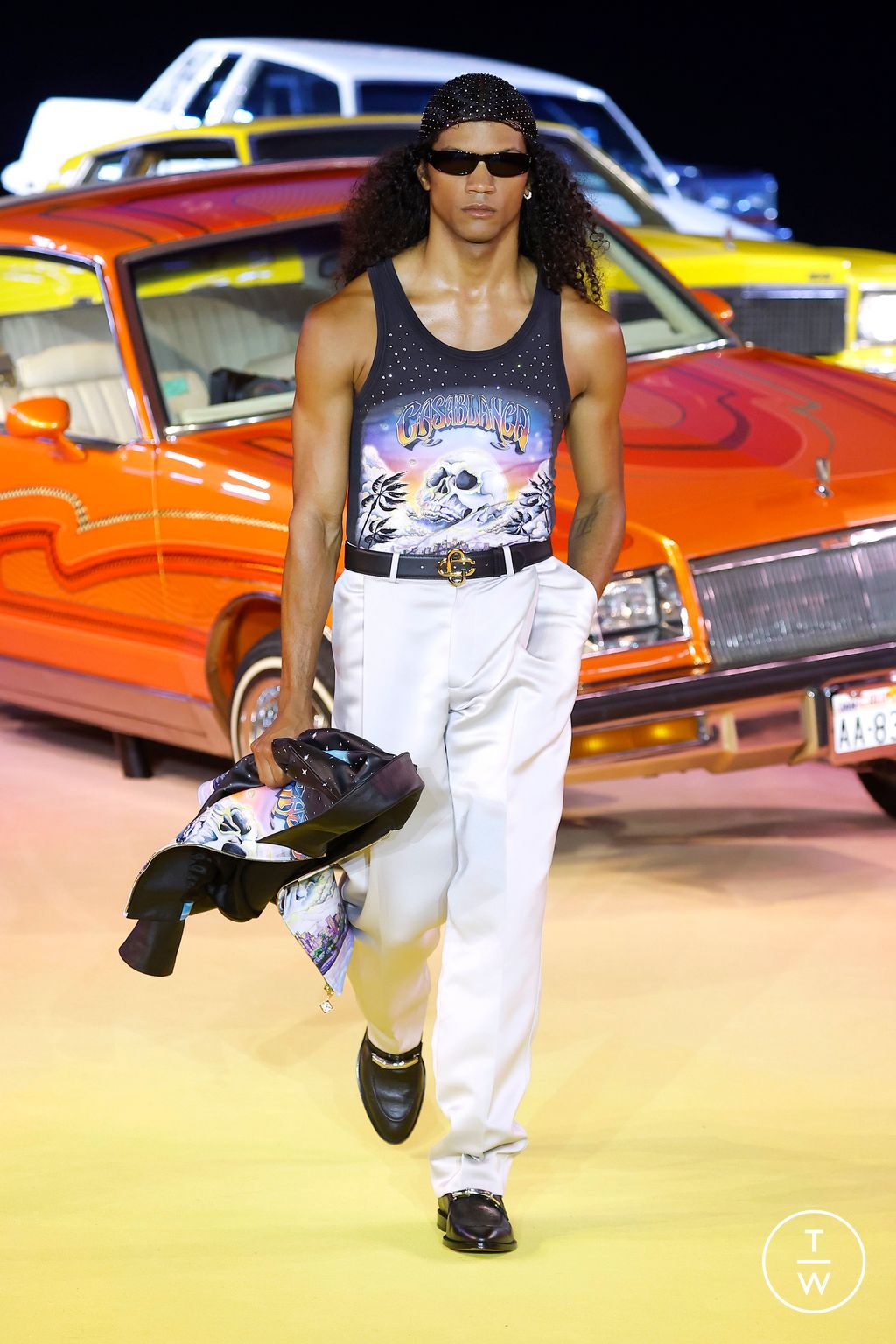 Fashion Week Paris Spring/Summer 2025 look 19 from the Casablanca collection womenswear