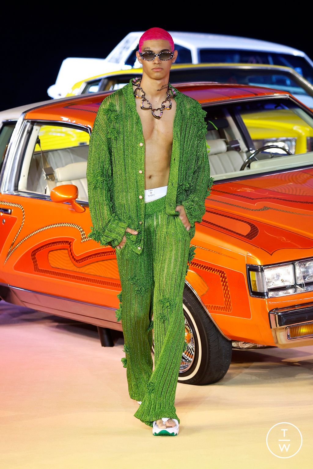 Fashion Week Paris Spring/Summer 2025 look 41 from the Casablanca collection womenswear