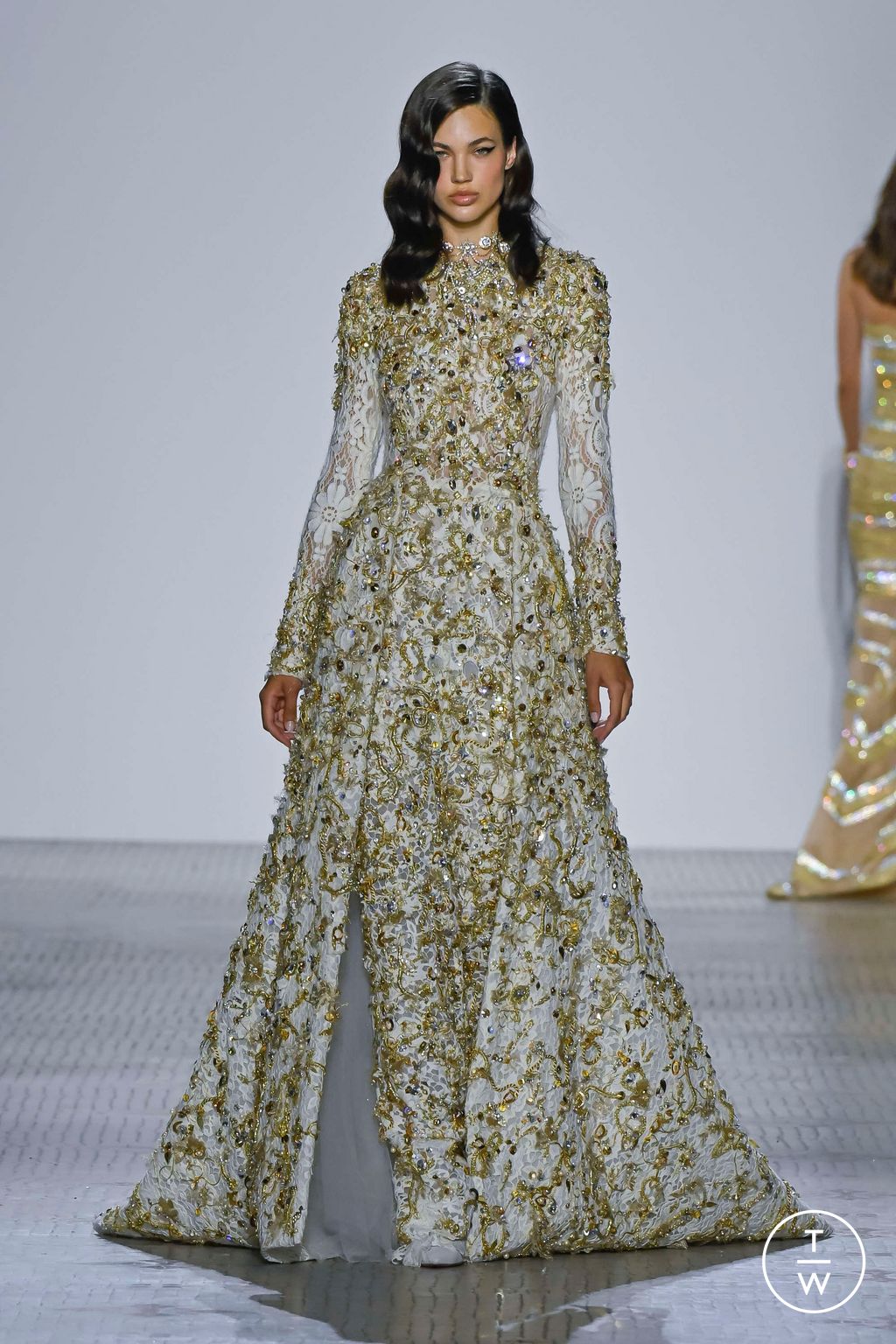 Fashion Week Paris Fall/Winter 2023 look 57 from the Celia Kritharioti collection 高级定制