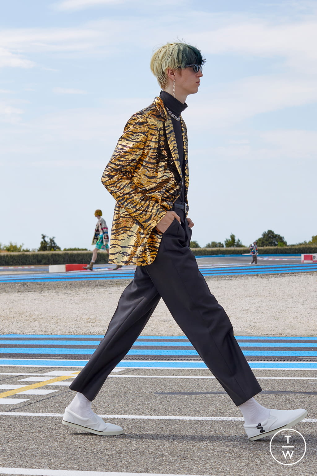 Fashion Week Paris Spring/Summer 2021 look 10 from the Celine collection menswear