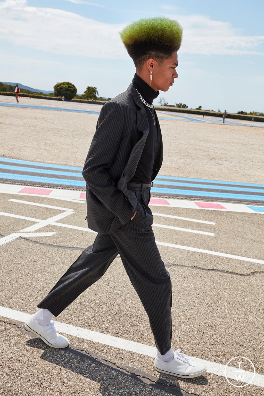 Fashion Week Paris Spring/Summer 2021 look 12 from the Celine collection menswear