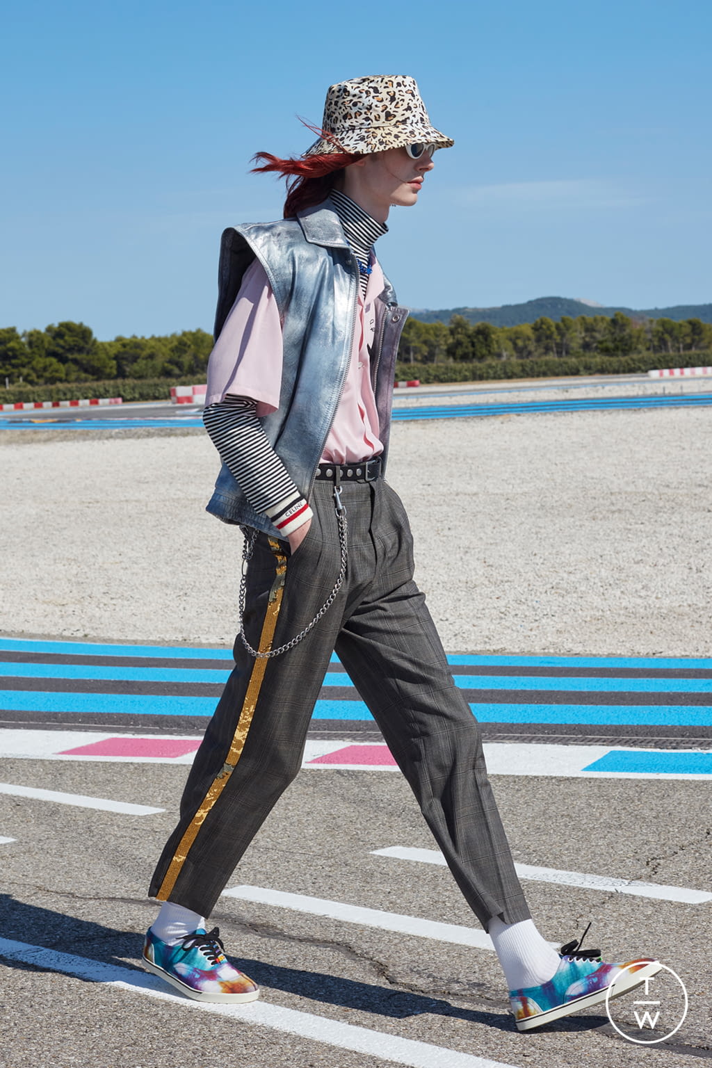 Fashion Week Paris Spring/Summer 2021 look 54 from the Celine collection menswear