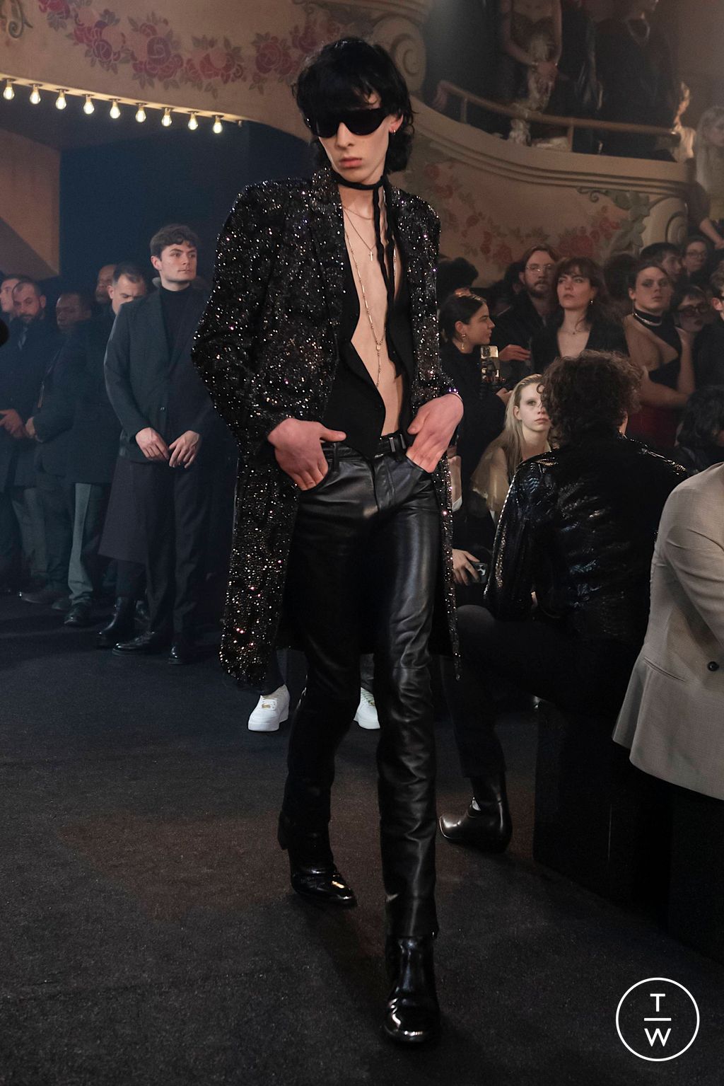 Fashion Week Paris Fall/Winter 2023 look 61 from the Celine collection menswear
