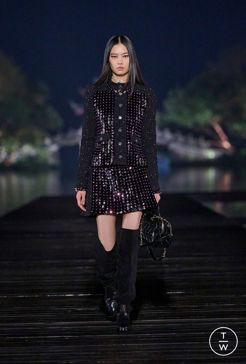 Fashion Week Paris Pre-Fall 2025 look 8 from the Chanel collection womenswear