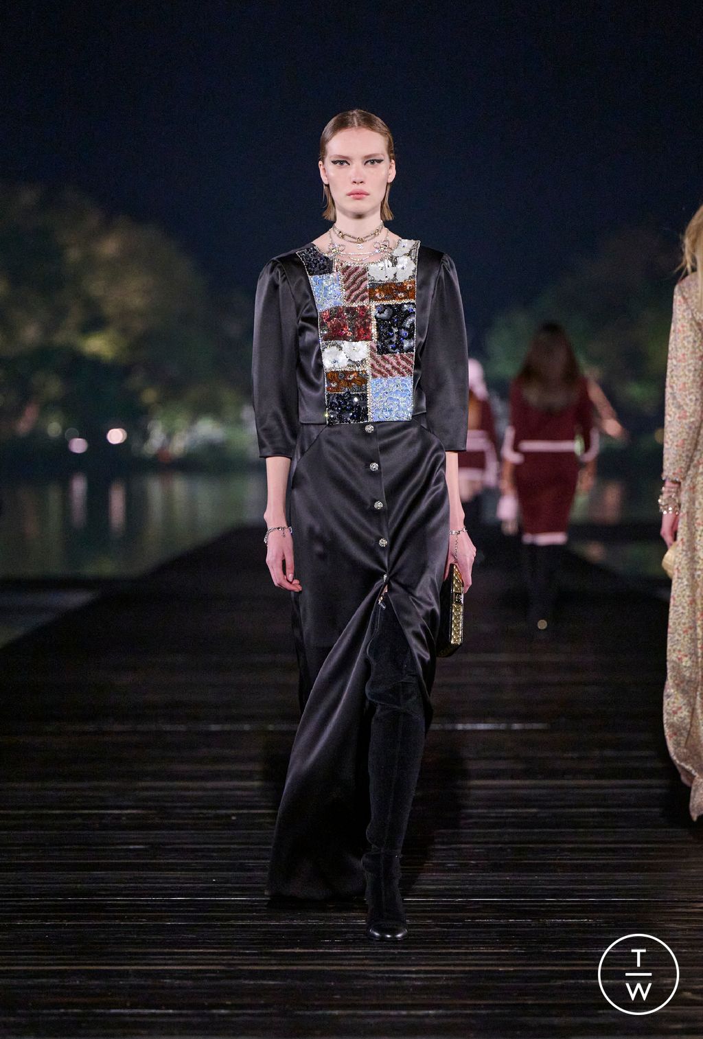 Fashion Week Paris Pre-Fall 2025 look 57 from the Chanel collection womenswear