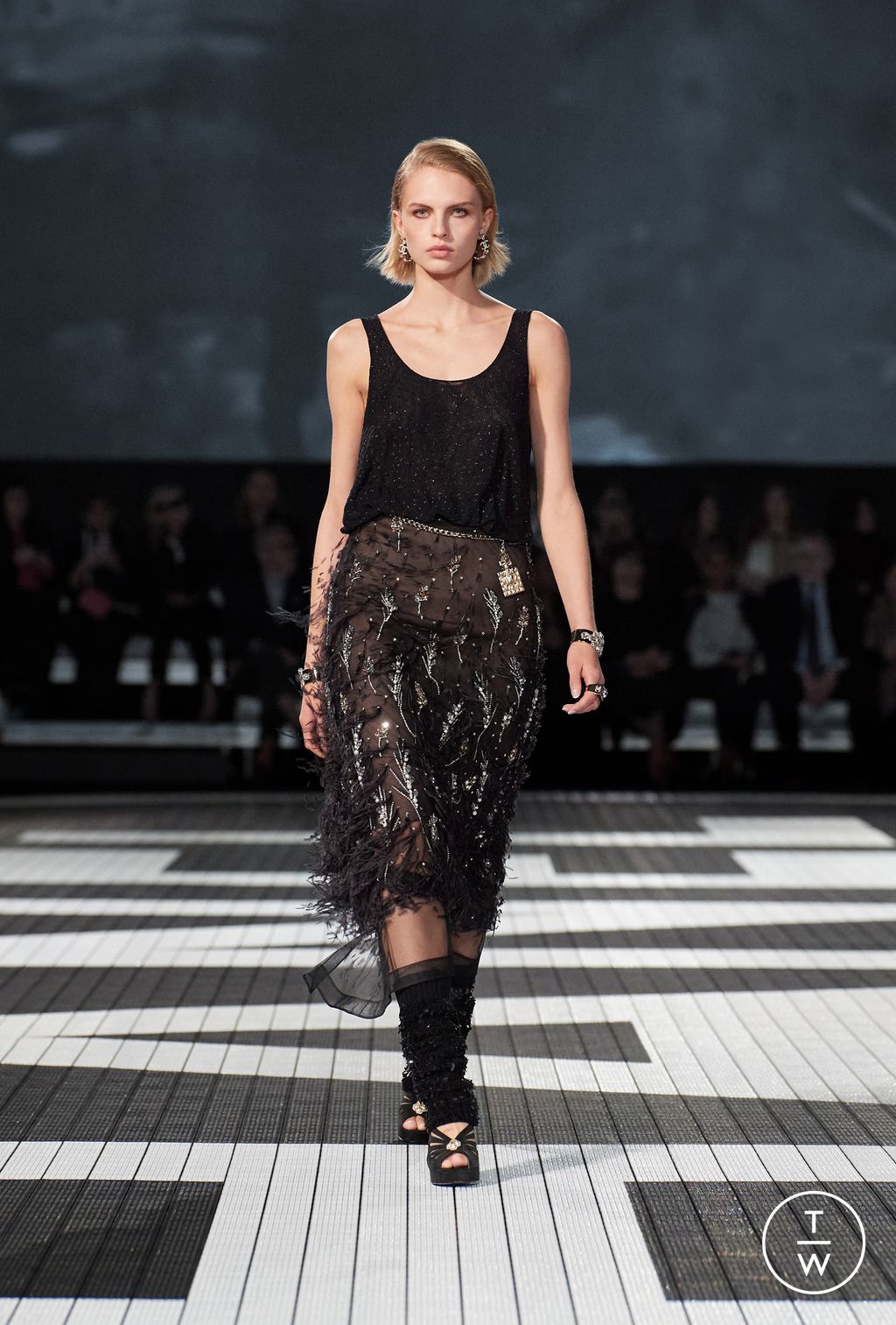 Fashion Week Paris Resort 2024 look 62 from the Chanel collection womenswear