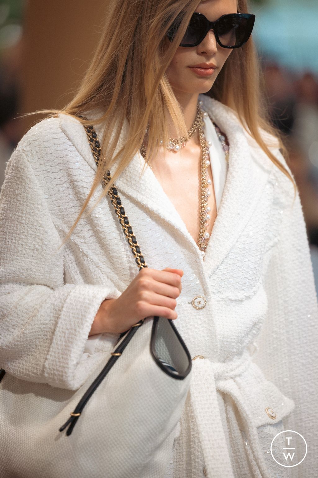 Fashion Week Paris Resort 2026 look 35 from the Chanel collection womenswear accessories