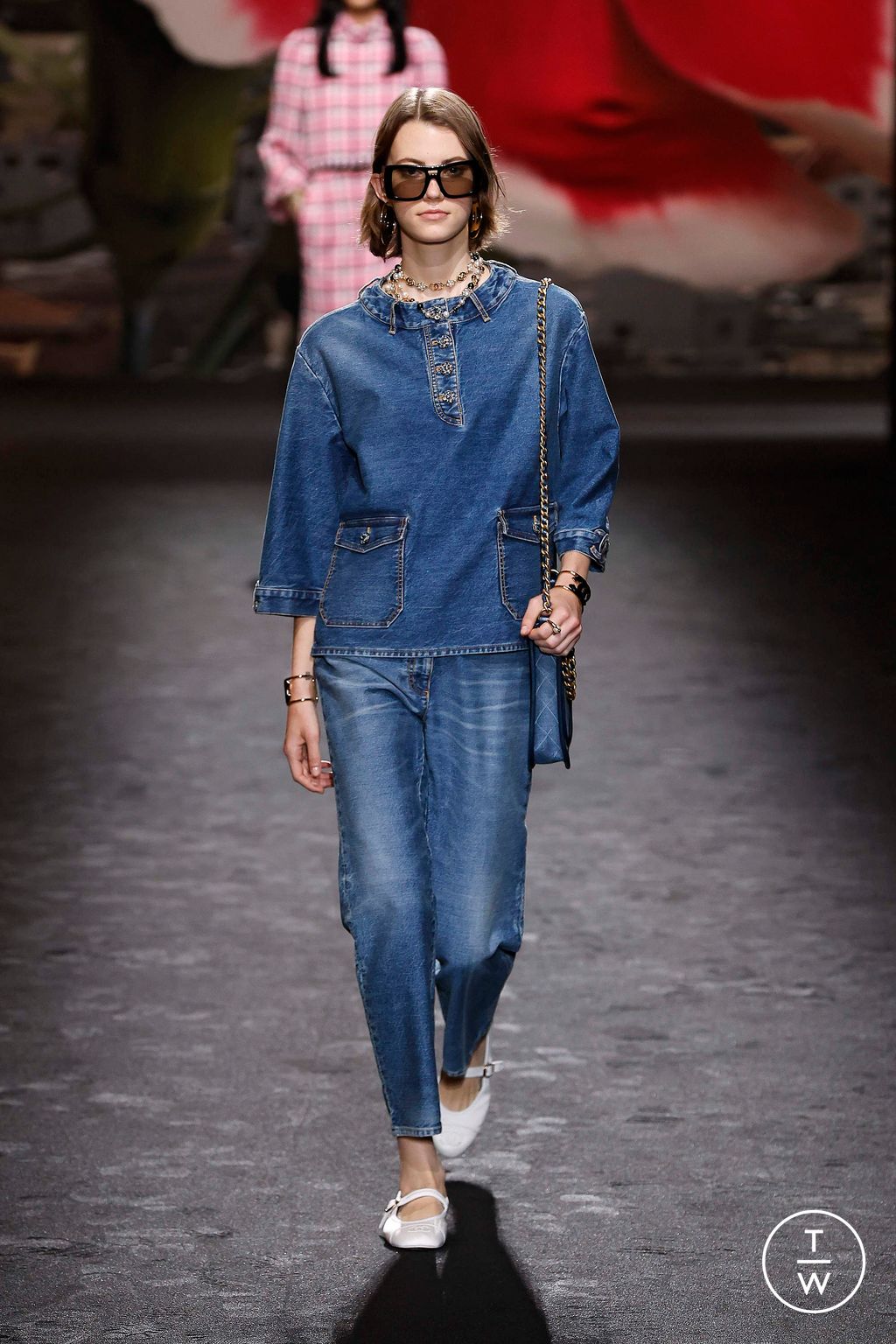 Fashion Week Paris Spring/Summer 2024 look 8 from the Chanel collection 女装