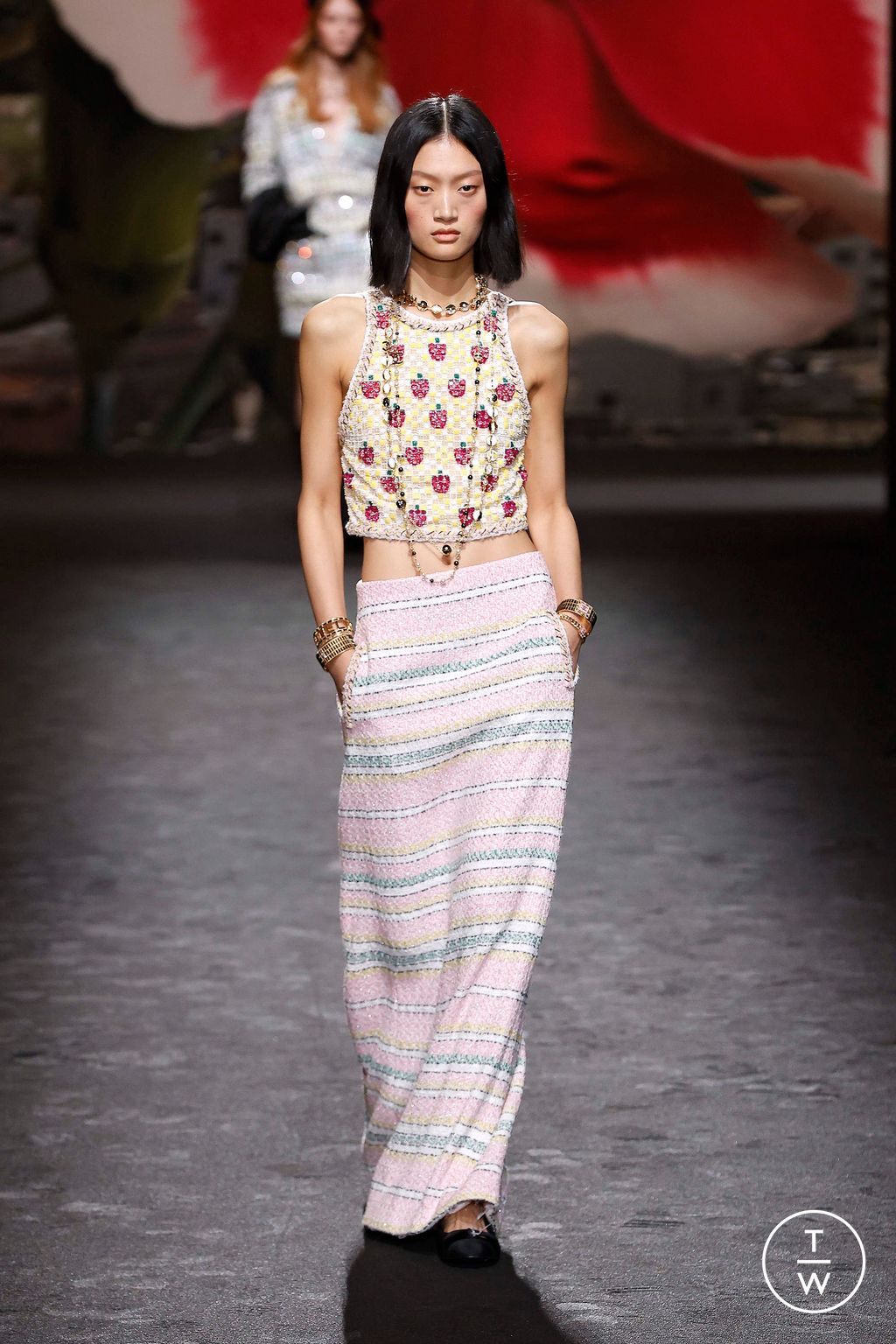 Fashion Week Paris Spring/Summer 2024 look 12 de la collection Chanel womenswear
