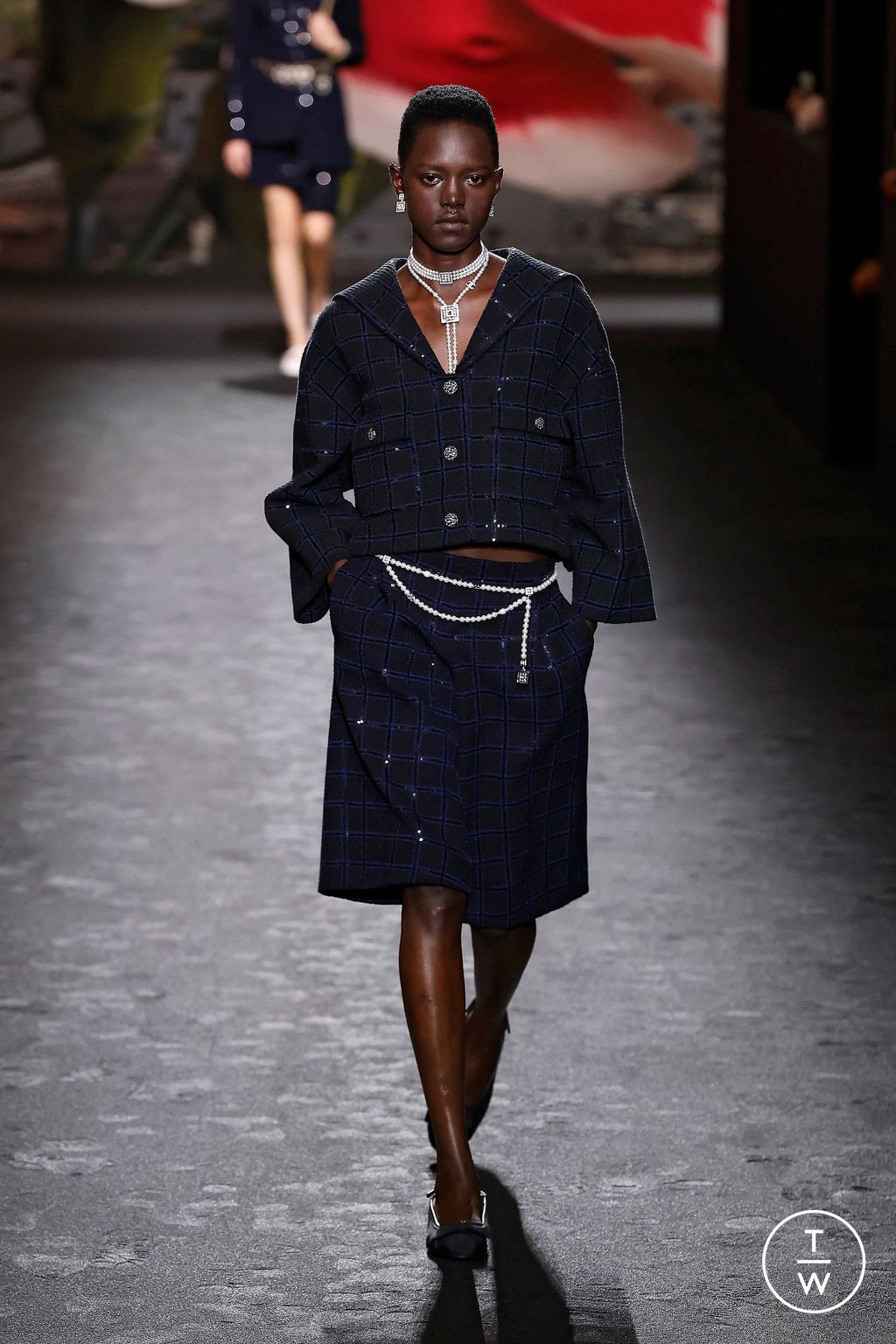 Fashion Week Paris Spring/Summer 2024 look 45 from the Chanel collection womenswear