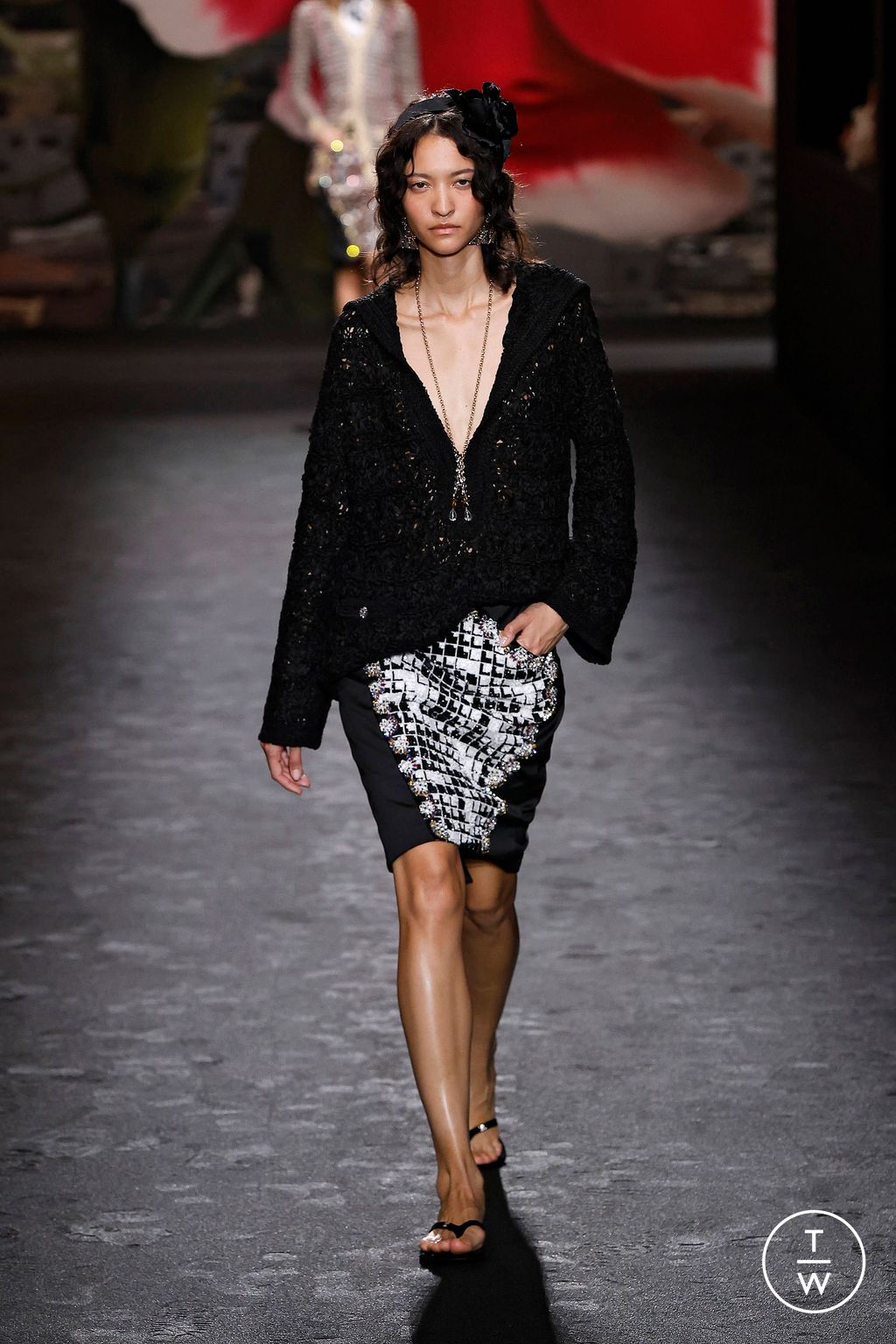 Fashion Week Paris Spring/Summer 2024 look 50 from the Chanel collection womenswear