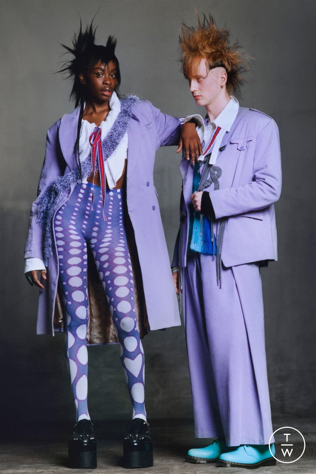 Fashion Week London Fall/Winter 2021 look 5 de la collection Charles Jeffrey LOVERBOY menswear
