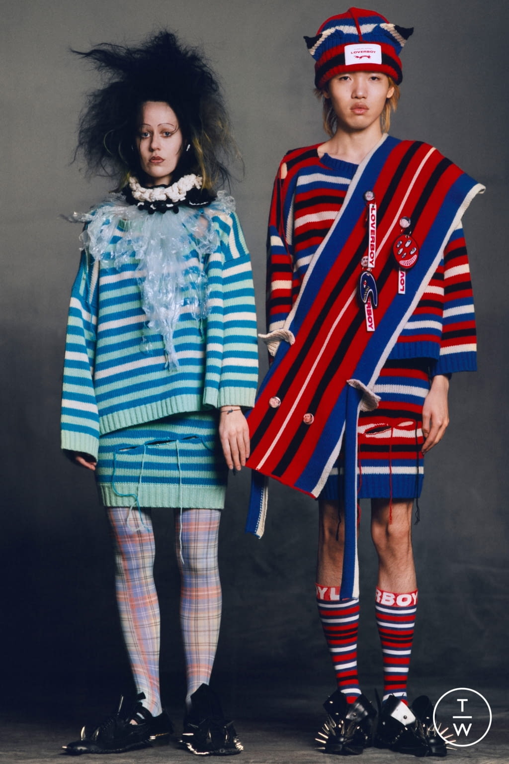 Fashion Week London Fall/Winter 2021 look 9 de la collection Charles Jeffrey LOVERBOY menswear