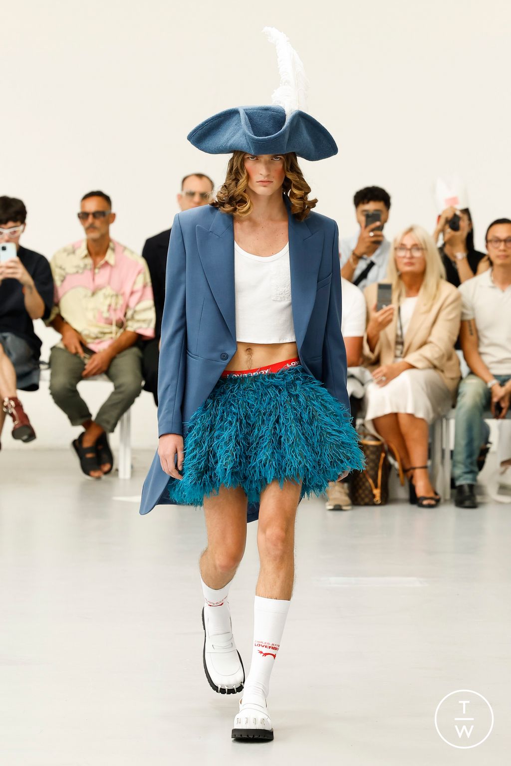 Fashion Week Milan Spring/Summer 2024 look 1 from the Charles Jeffrey LOVERBOY collection menswear