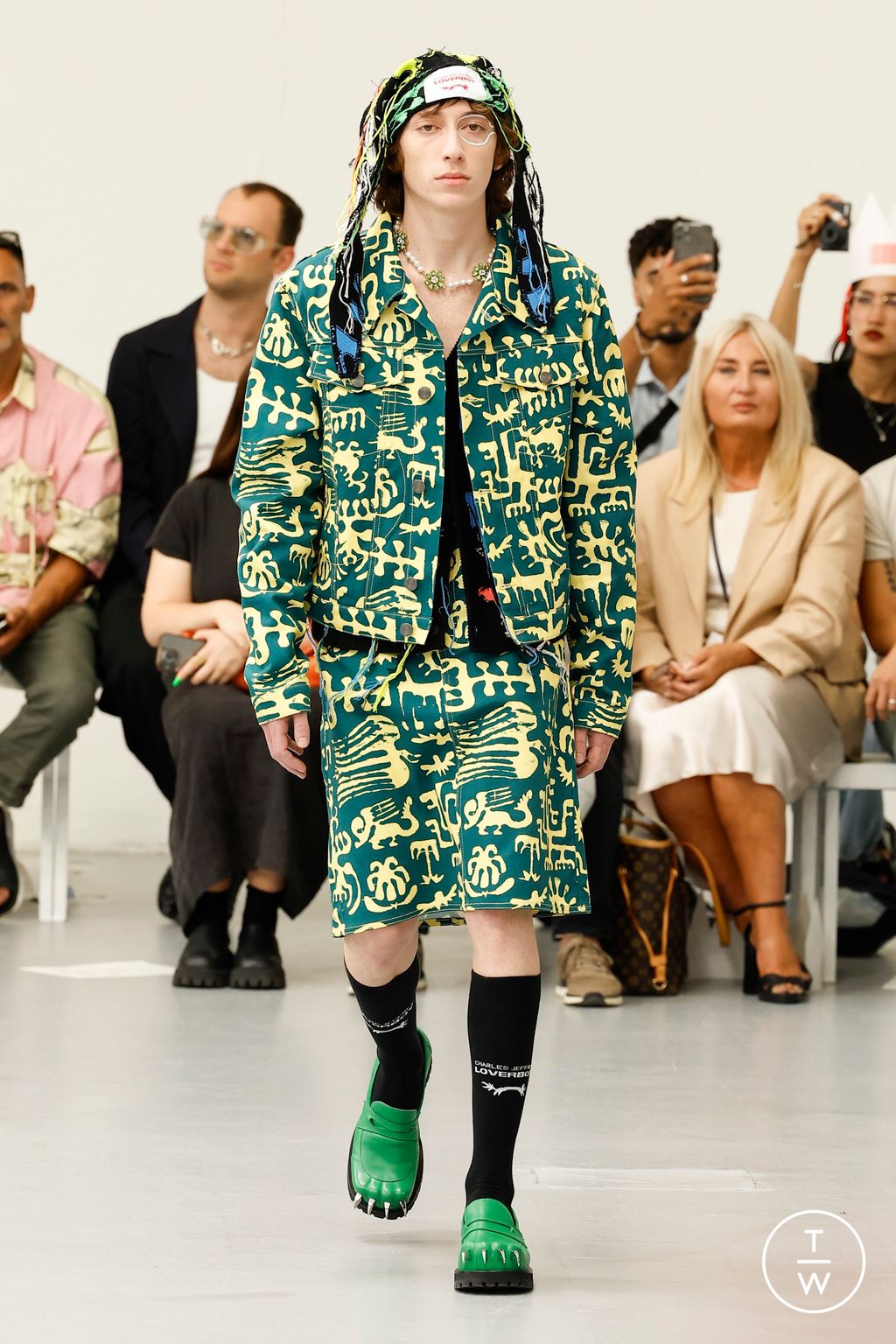 Fashion Week Milan Spring/Summer 2024 look 20 from the Charles Jeffrey LOVERBOY collection menswear