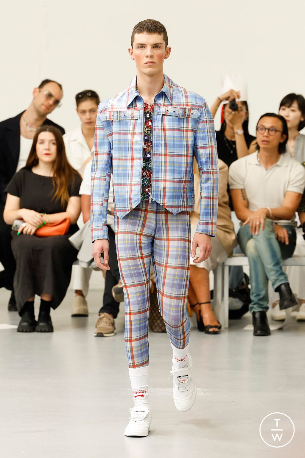 Fashion Week Milan Spring/Summer 2024 look 33 from the Charles Jeffrey LOVERBOY collection menswear