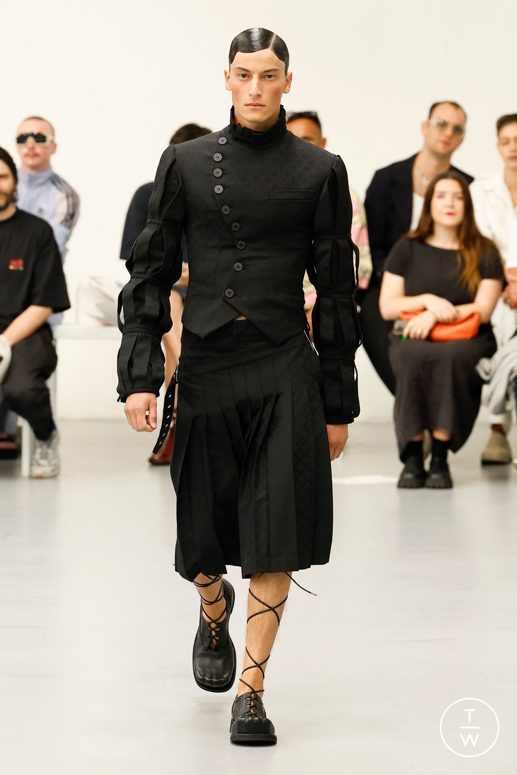 Fashion Week Milan Spring/Summer 2024 look 39 from the Charles Jeffrey LOVERBOY collection menswear