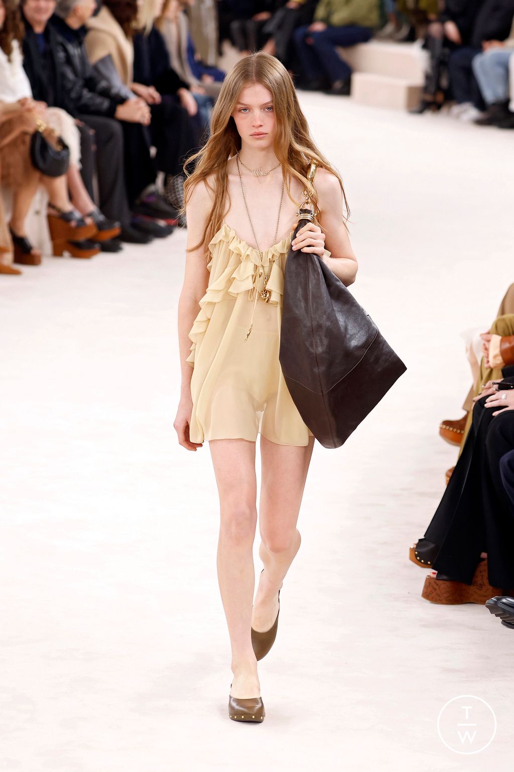 Fashion Week Paris Fall/Winter 2024 look 40 from the Chloé collection womenswear