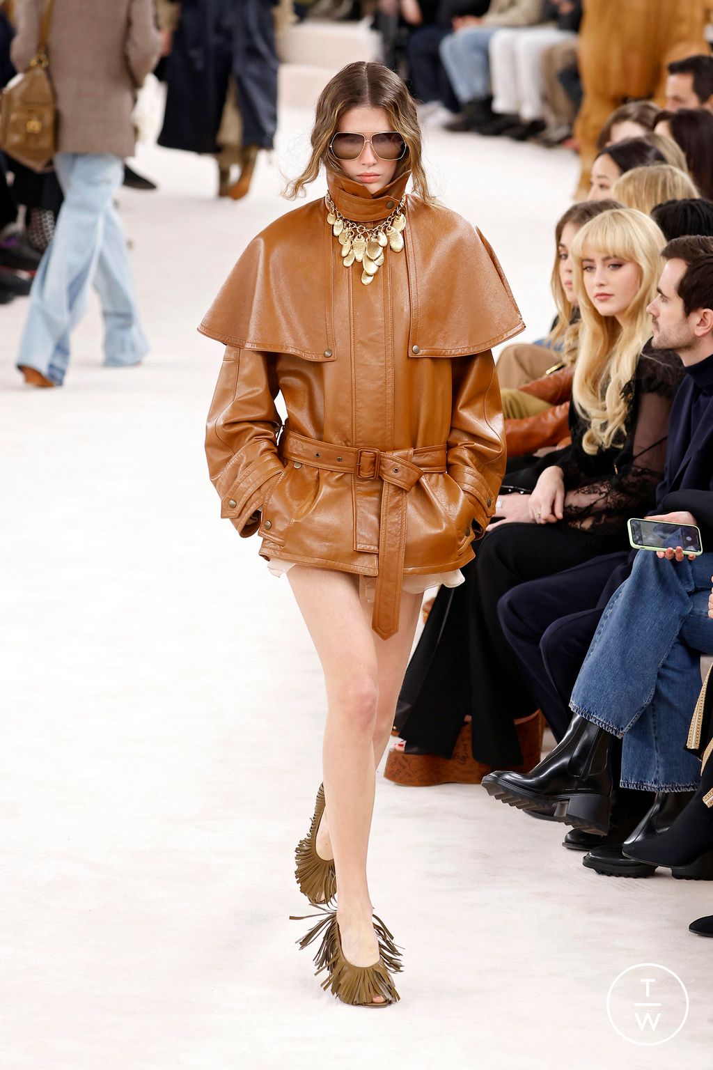 Fashion Week Paris Fall/Winter 2024 look 43 de la collection Chloé womenswear