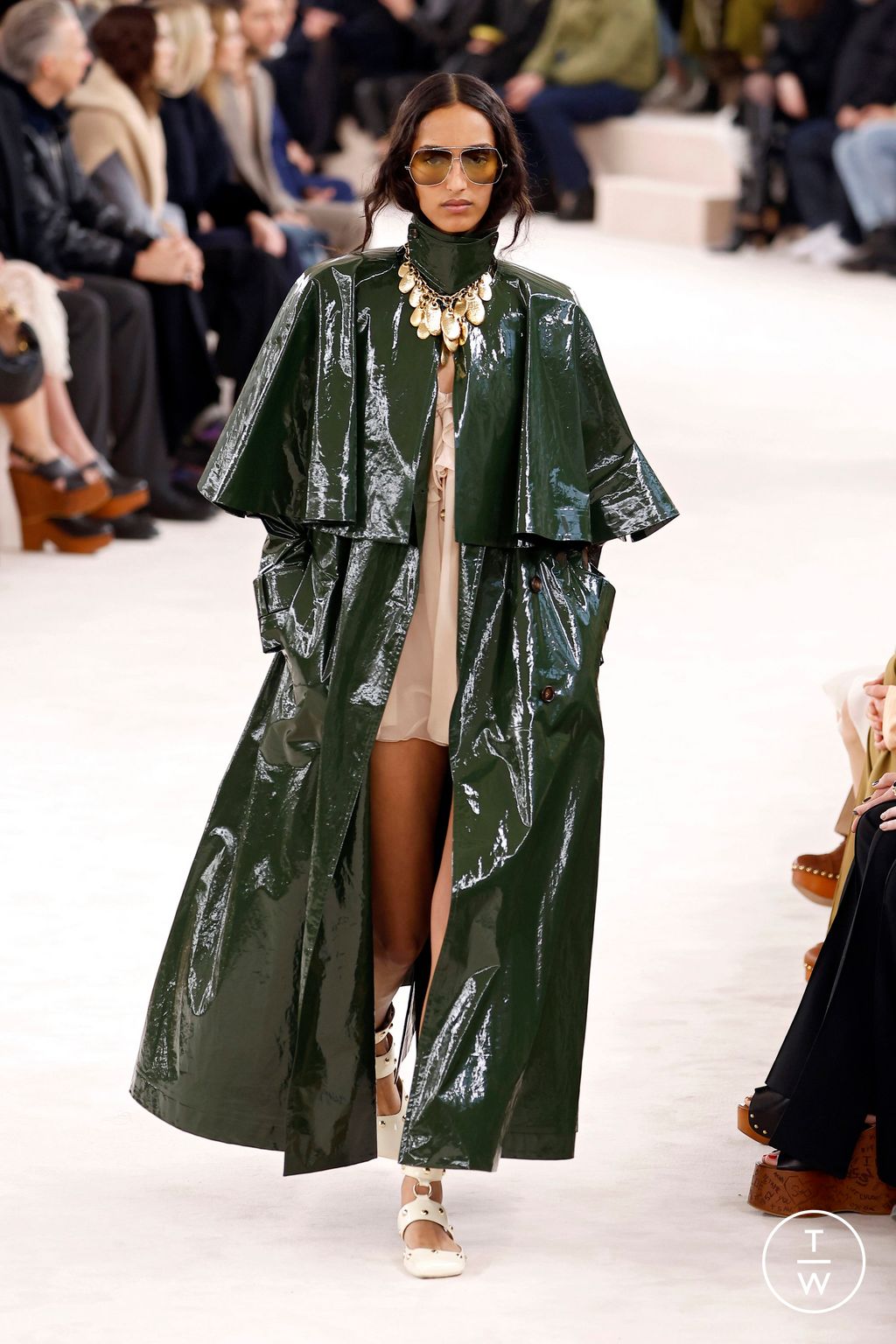 Fashion Week Paris Fall/Winter 2024 look 45 from the Chloé collection 女装