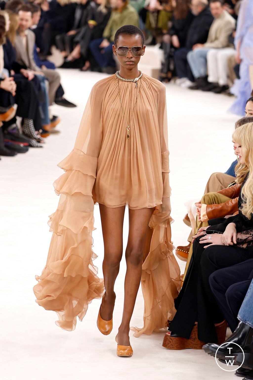 Fashion Week Paris Fall/Winter 2024 look 48 de la collection Chloé womenswear