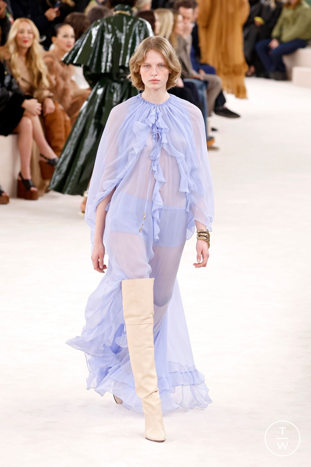 Fashion Week Paris Fall/Winter 2024 look 49 de la collection Chloé womenswear
