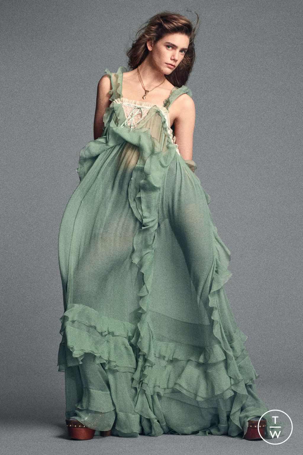 Fashion Week Paris Pre-Fall 2026 look 8 from the Chloé collection womenswear