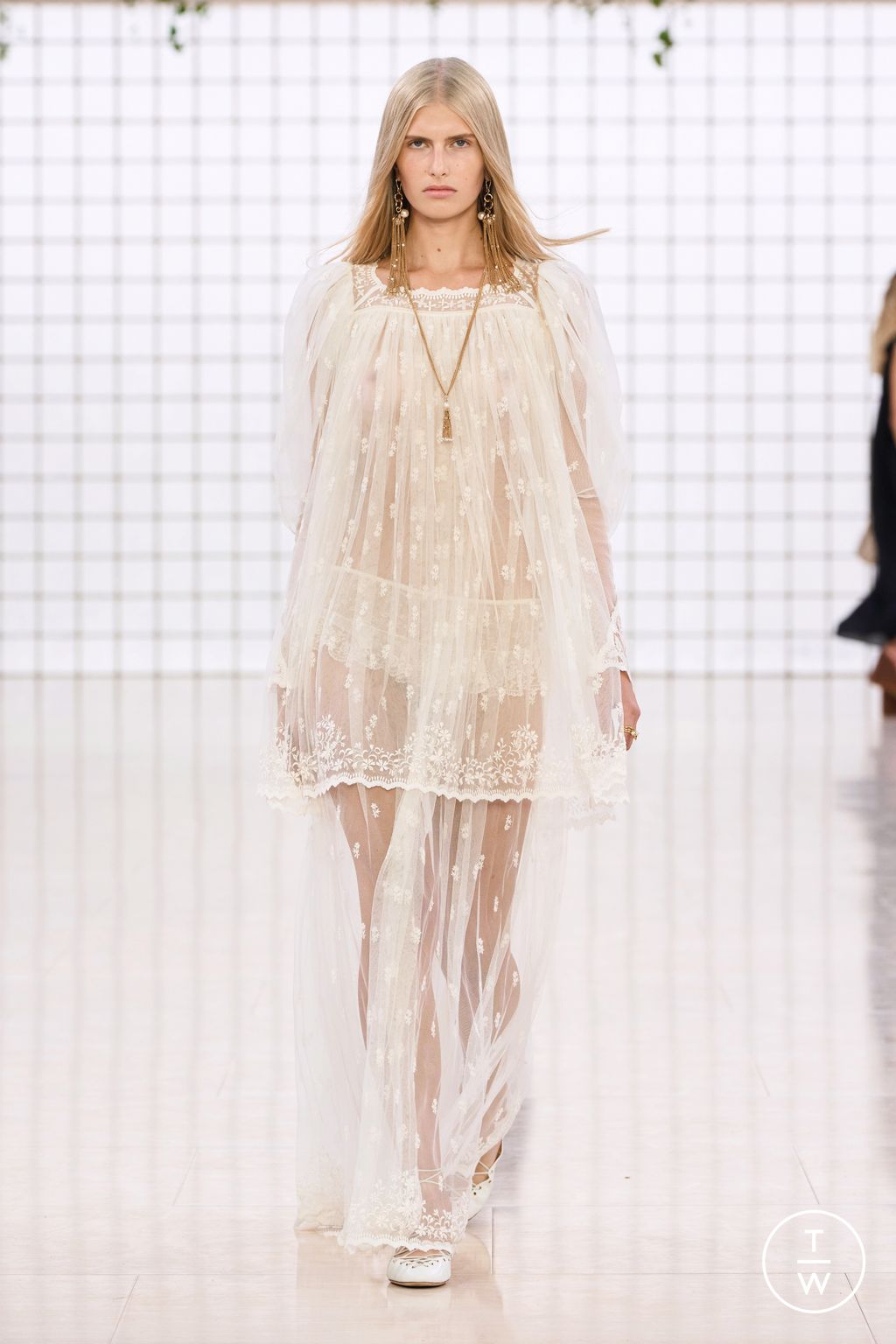 Fashion Week Paris Spring/Summer 2025 look 24 from the Chloé collection womenswear