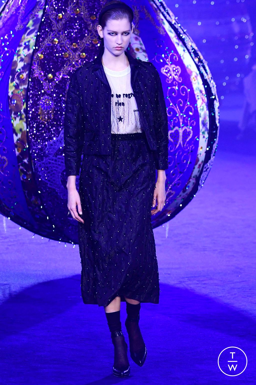 Fashion Week Paris Fall/Winter 2023 look 90 from the Christian Dior collection 女装