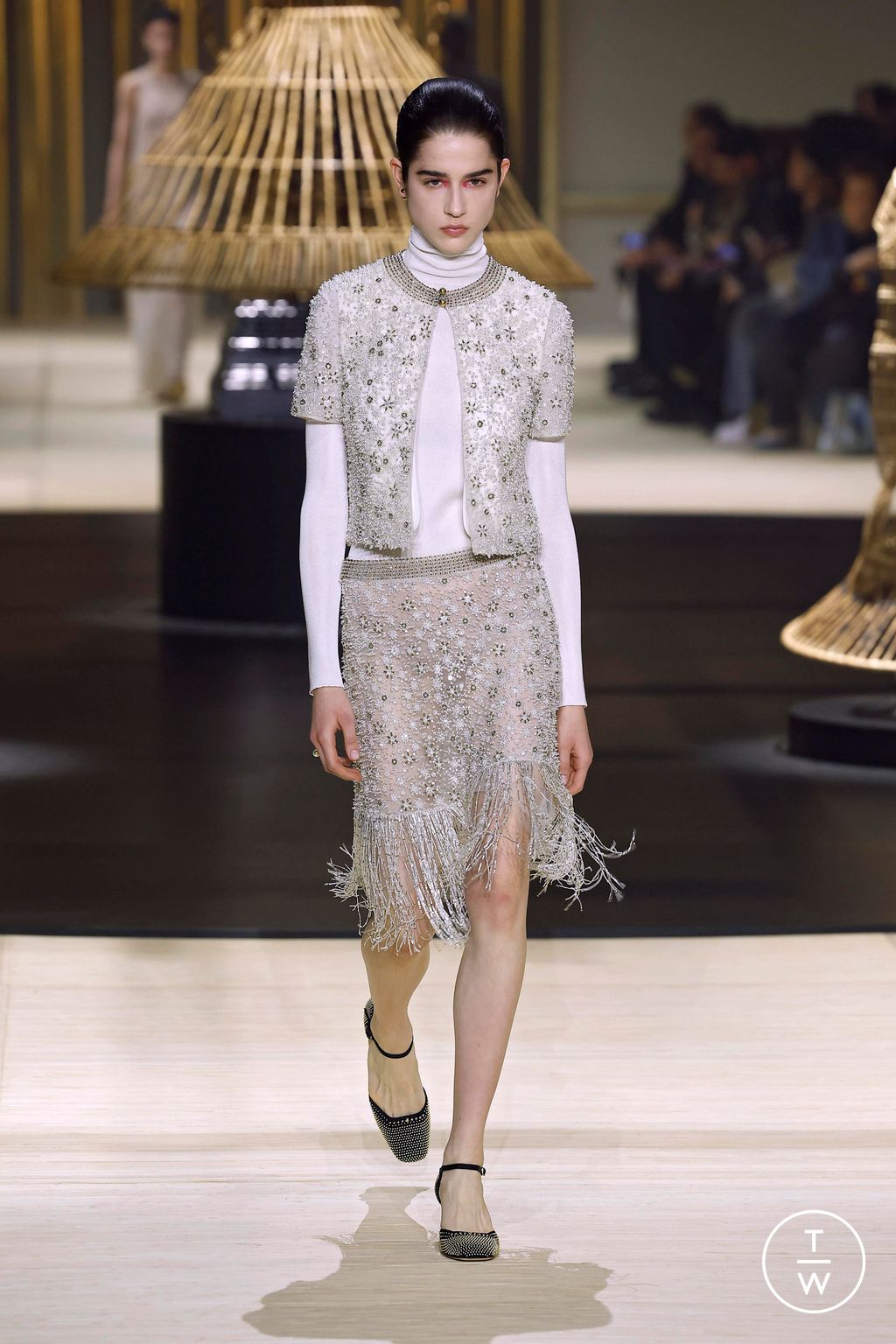 Fashion Week Paris Fall/Winter 2024 look 65 from the Christian Dior collection 女装