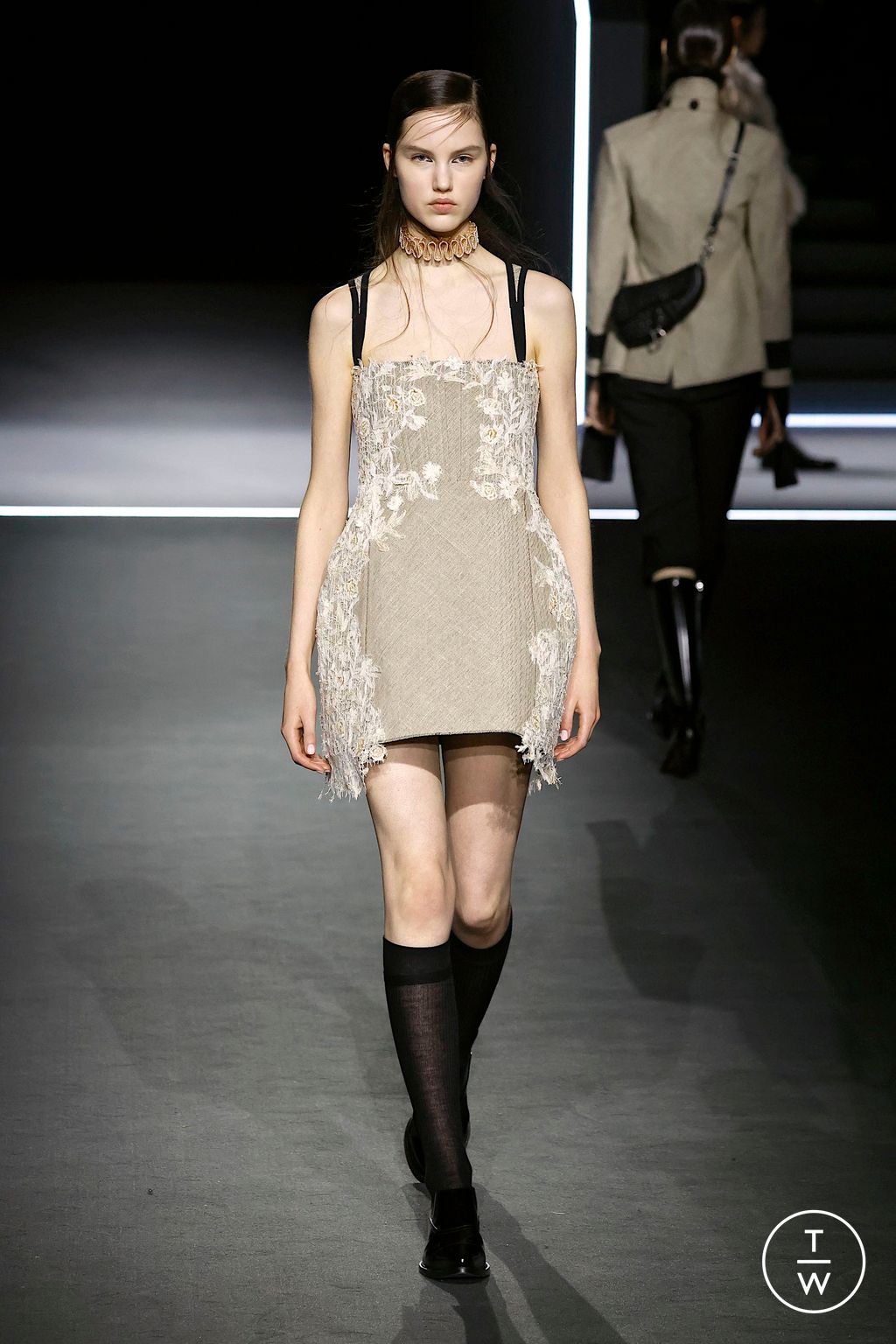 Fashion Week Paris Fall/Winter 2025 look 12 from the Dior collection 女装