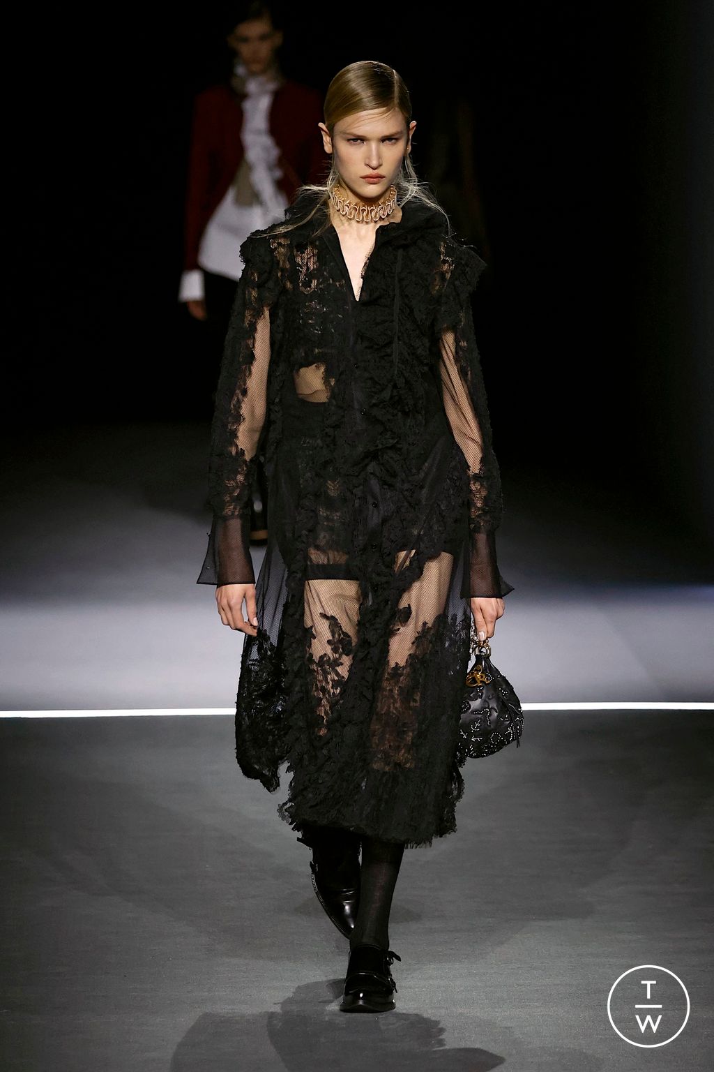 Fashion Week Paris Fall/Winter 2025 look 13 from the Dior collection 女装