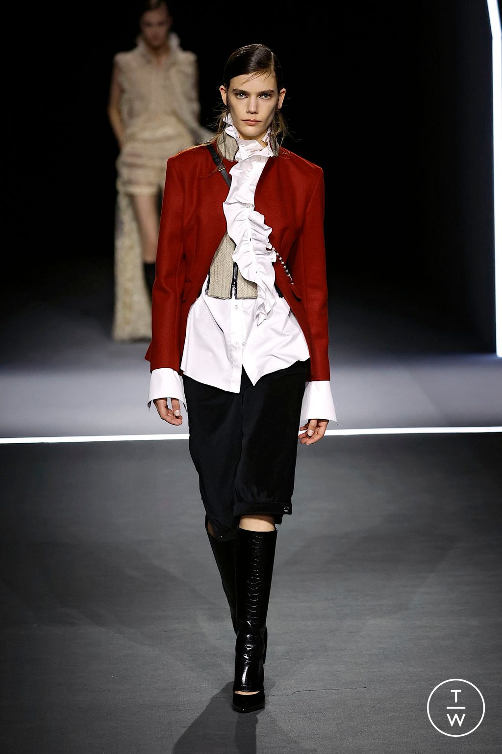 Fashion Week Paris Fall/Winter 2025 look 14 from the Dior collection 女装