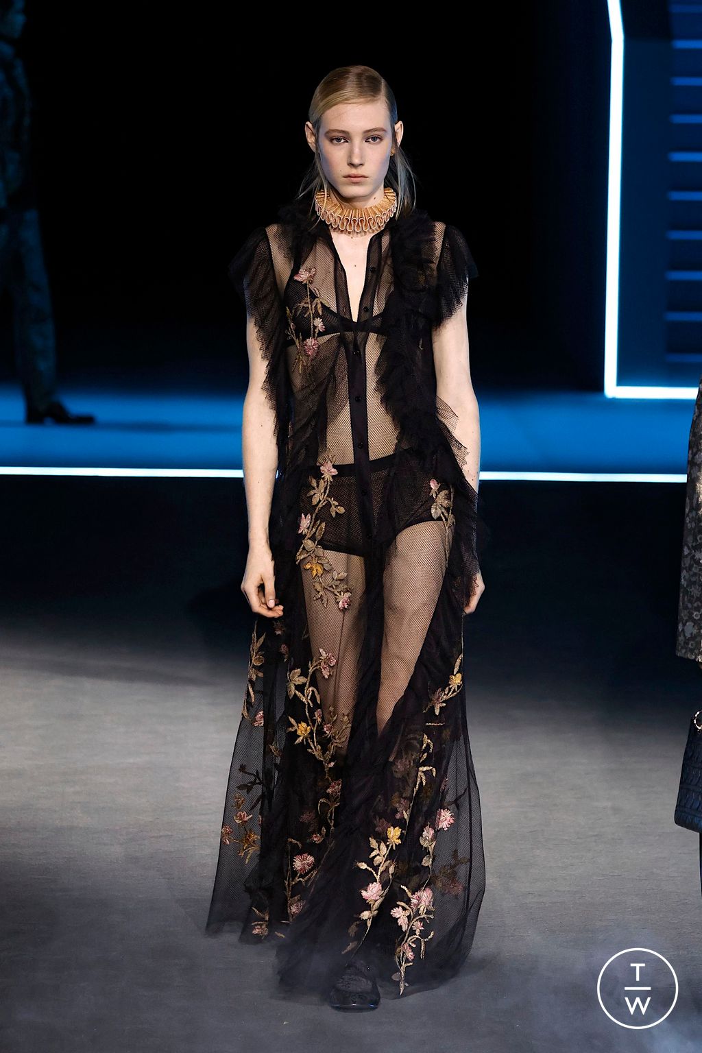 Fashion Week Paris Fall/Winter 2025 look 63 from the Dior collection 女装