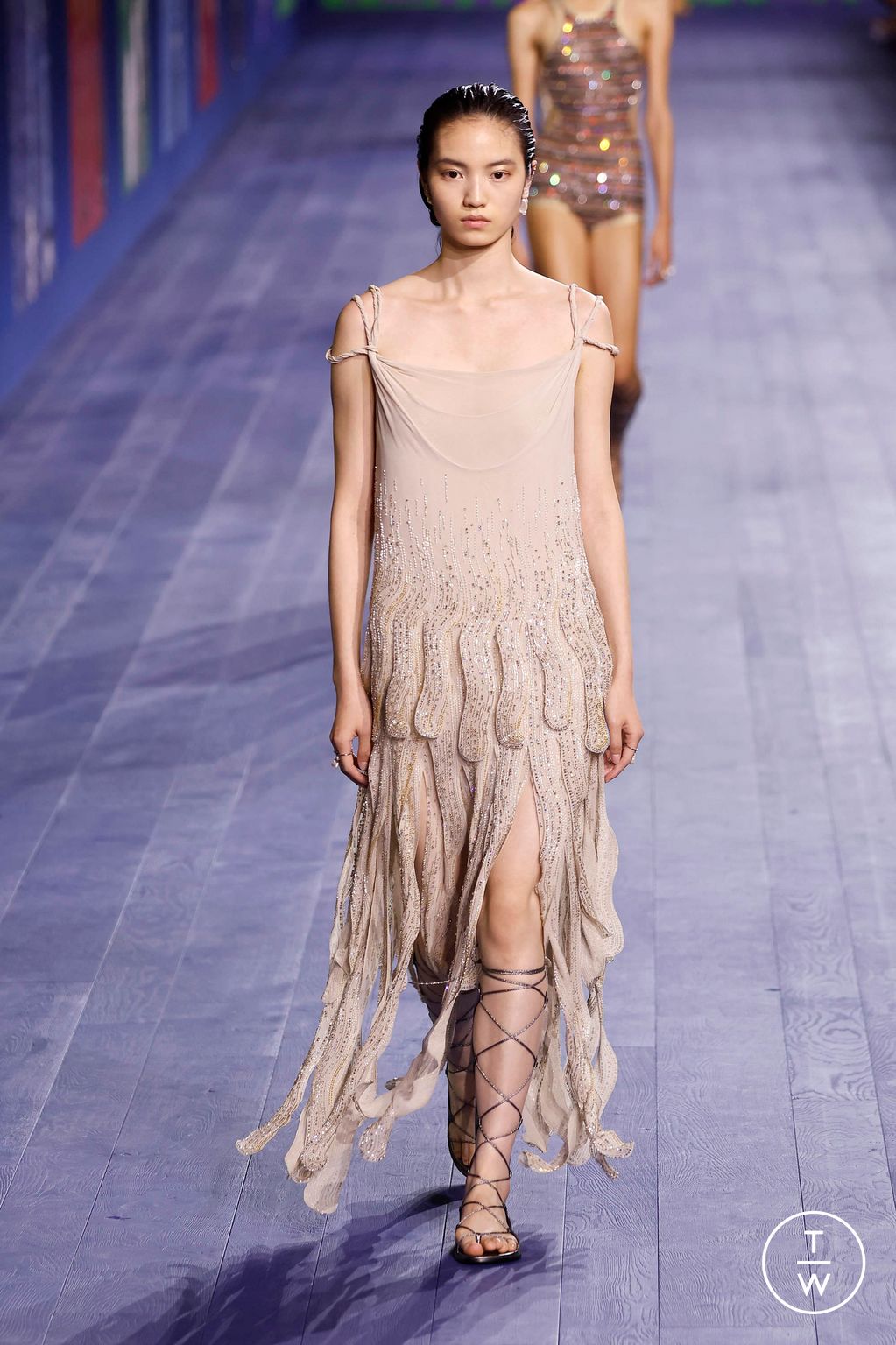 Fashion Week Paris Fall/Winter 2024 look 51 from the Dior collection couture