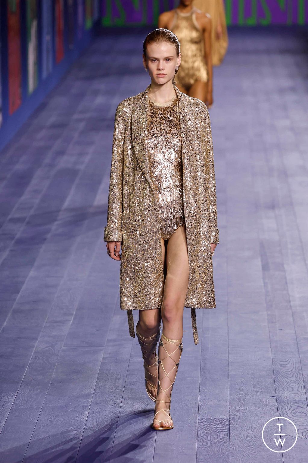 Fashion Week Paris Fall/Winter 2024 look 54 from the Dior collection couture