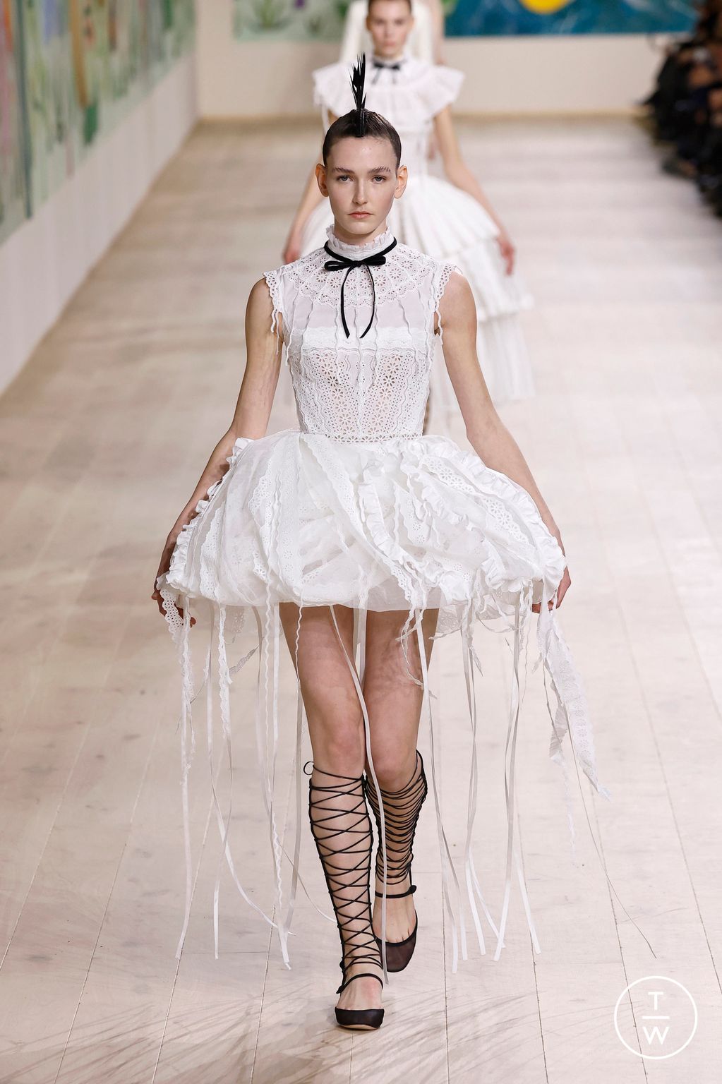 Fashion Week Paris Spring/Summer 2025 look 19 from the Dior collection 高级定制