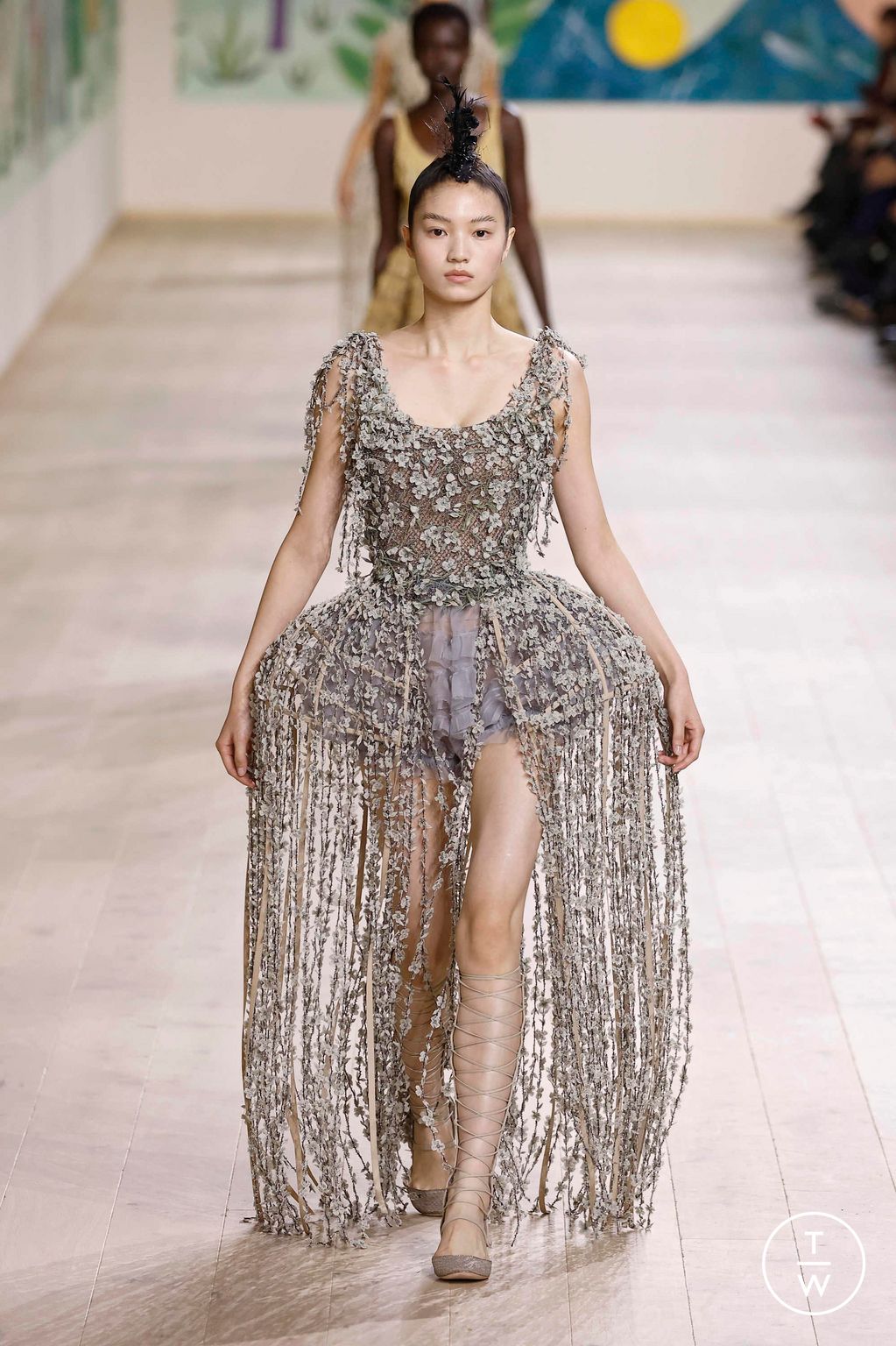 Fashion Week Paris Spring/Summer 2025 look 55 from the Dior collection couture