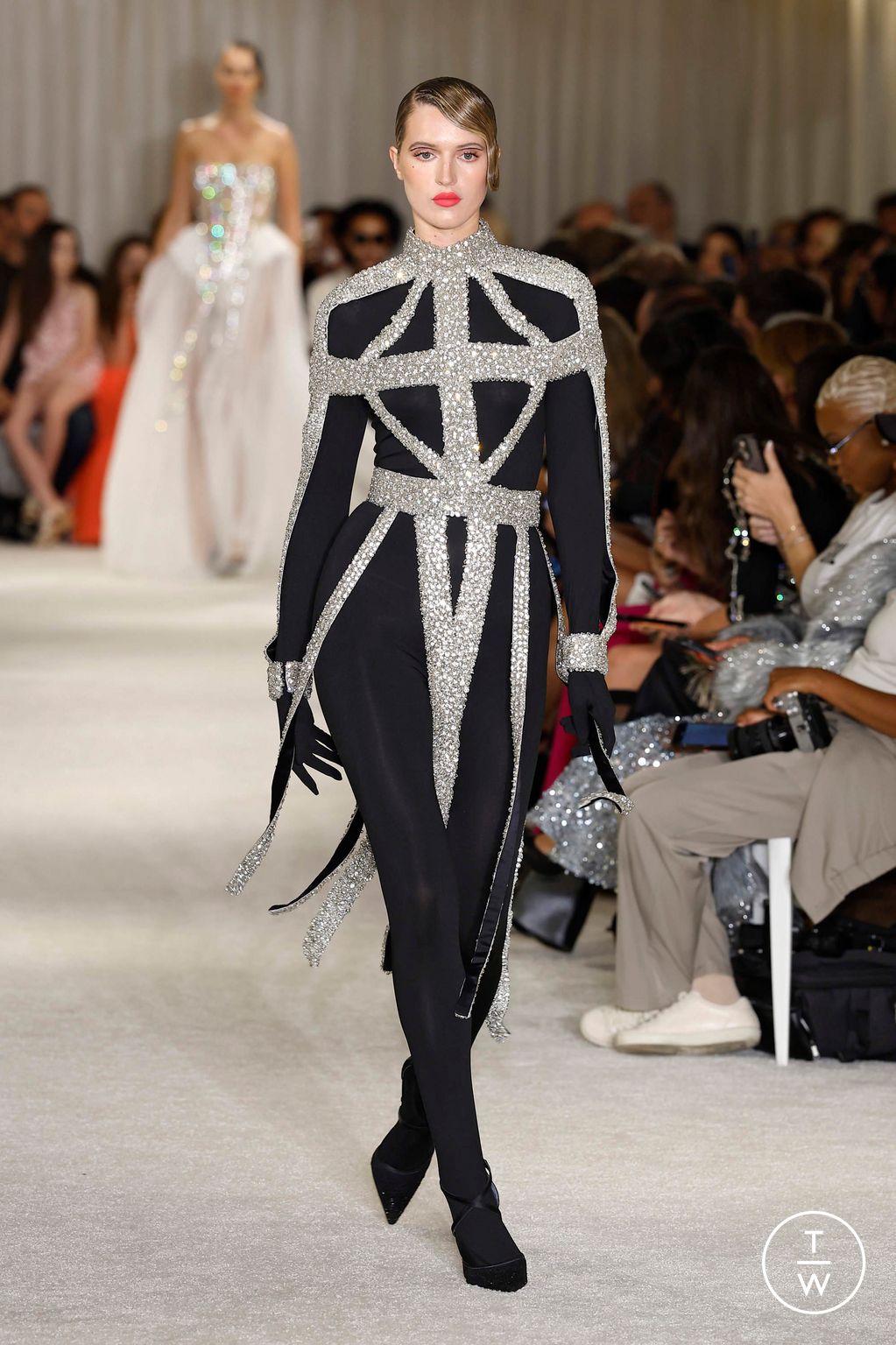 Fashion Week New York Spring/Summer 2026 look 50 from the Christian Siriano collection womenswear