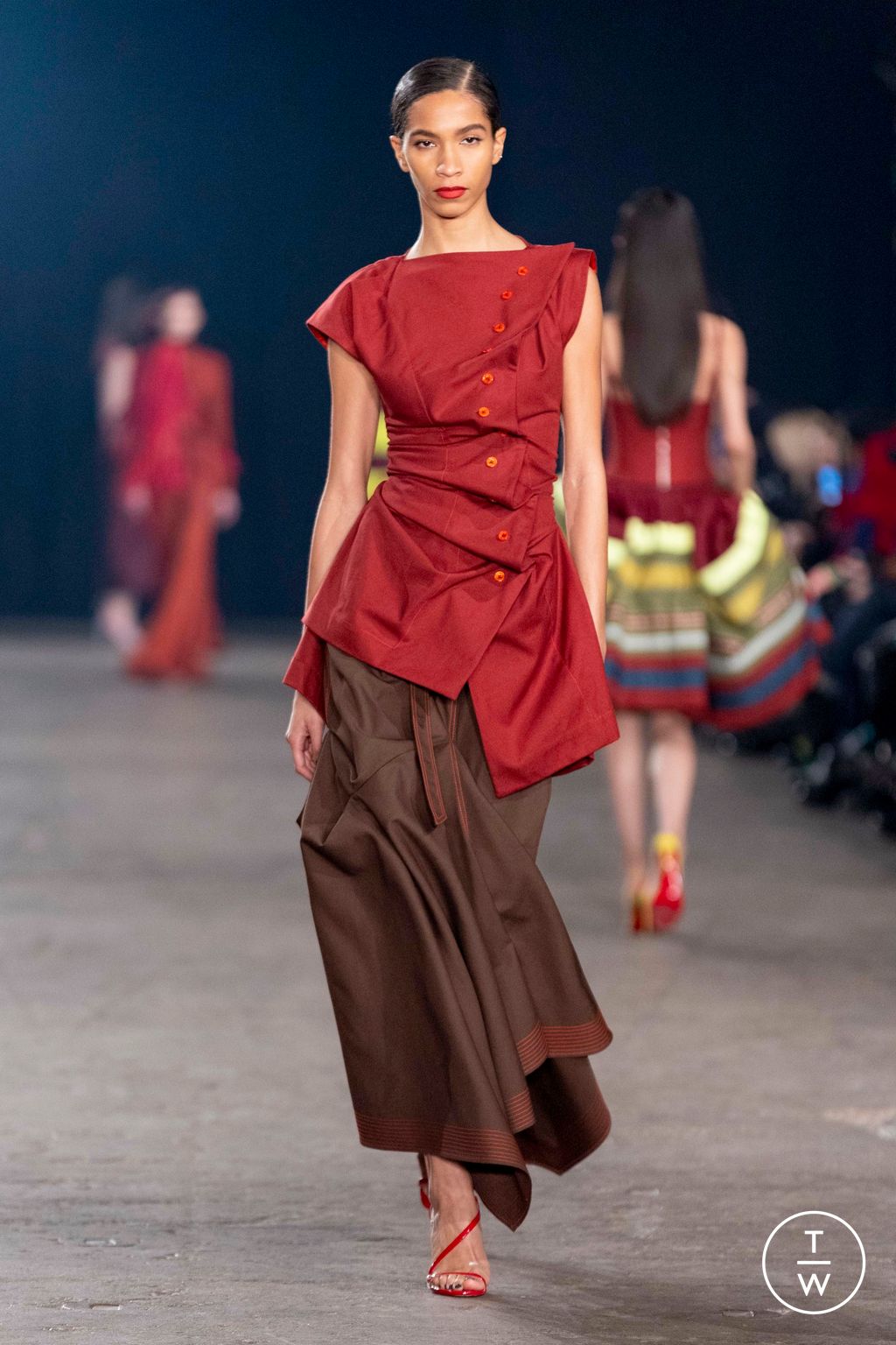 Fashion Week New York Fall/Winter 2025 look 8 from the Christopher John Rogers collection womenswear