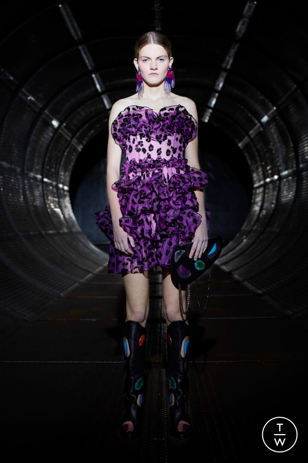 Fashion Week London Resort 2020 look 5 from the Christopher Kane collection womenswear